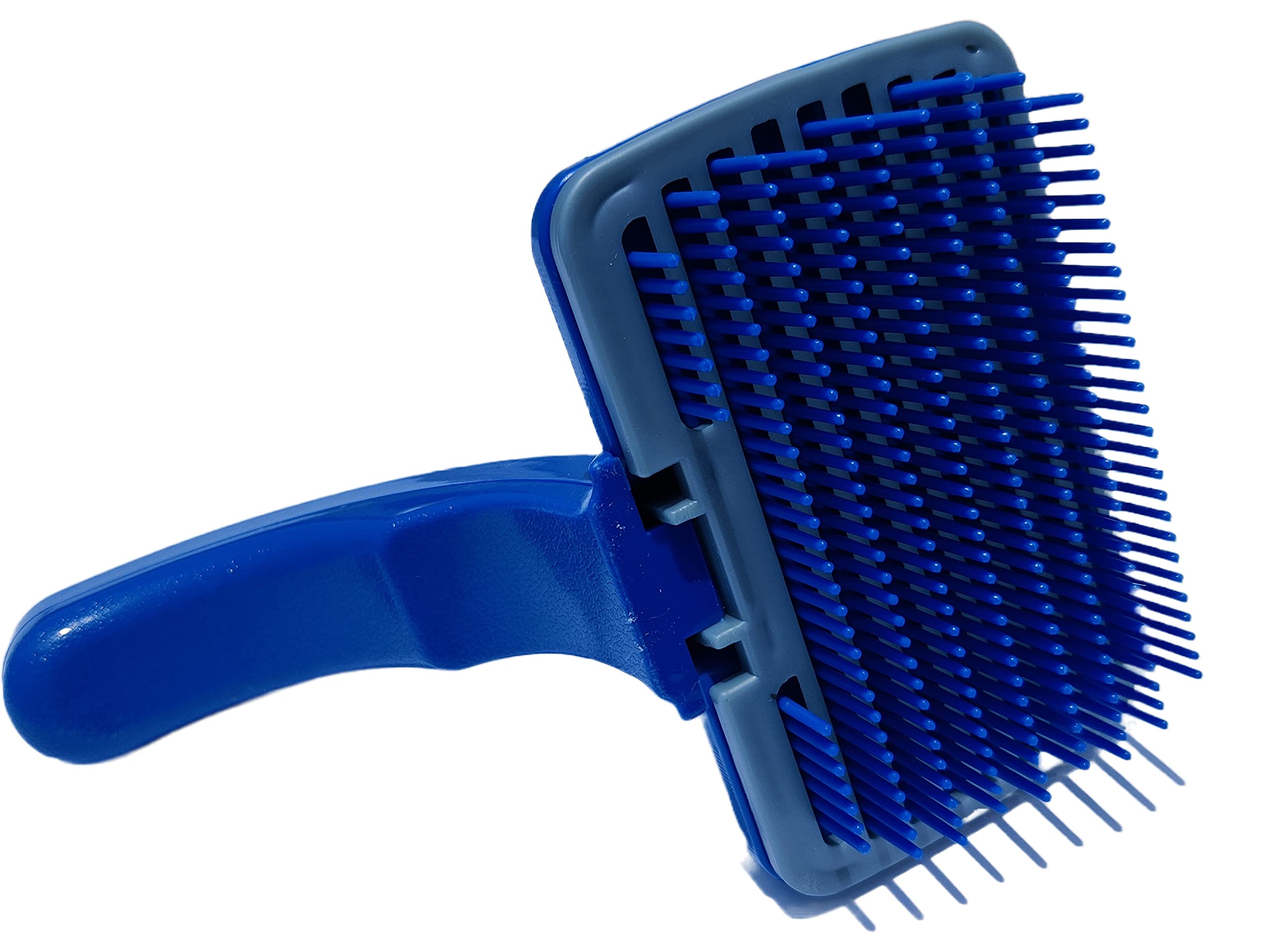 Chullbull Pet Products Plastic Fur Grooming Slicker, Dematting, Detangaling And Deshedding Brush With Retractable Base For Self 