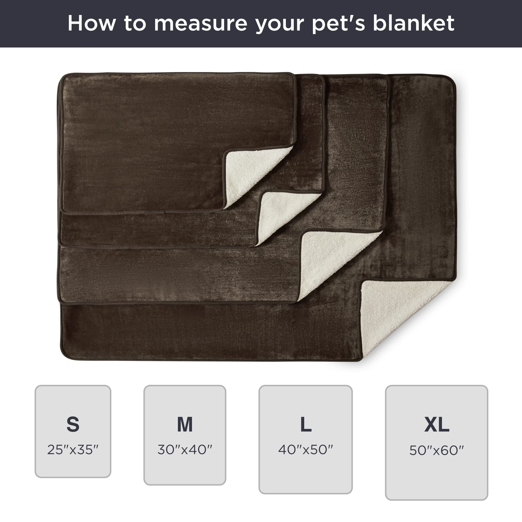 Bedsure Waterproof Dog Blankets For Large Dogs - Large Cat Blanket Washable For Couch Protection, Sherpa Fleece Puppy Blanket, Soft Plush Reversible Throw Furniture Protector, 40X50, Coffee Brown