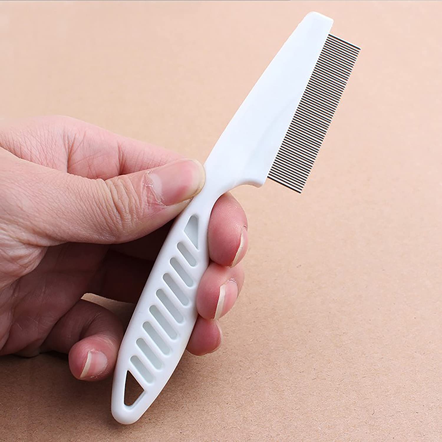 Double-Sided Undercoat Rake Comb And Flea Comb Set For Pet Grooming - Dematting Tool For Dogs And Cats (Pink/11-Tooth)