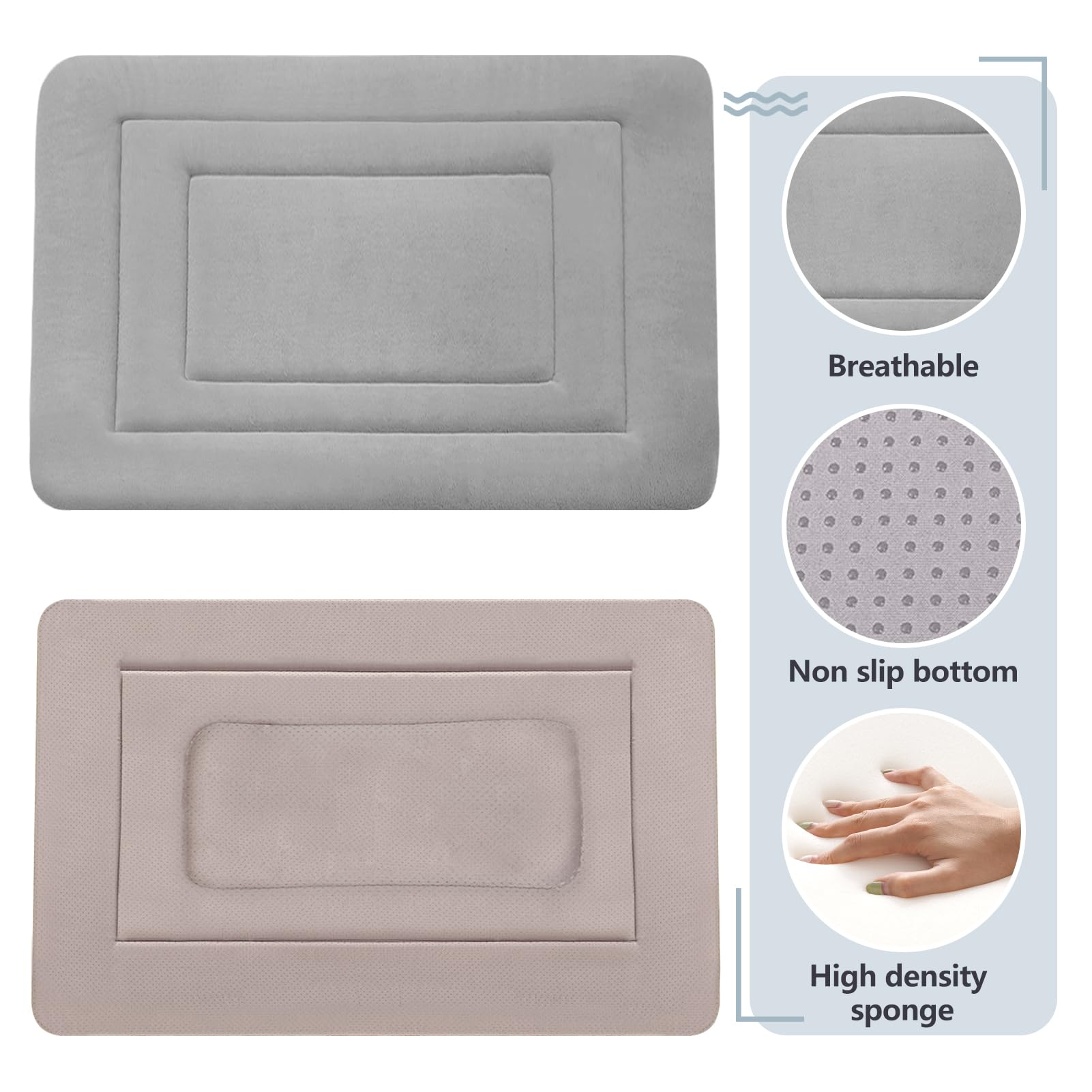 Joicyco Dog Bed Soft Dog Crate Bed Pad Mat, 36 In Non Slip Bottom Washable Dog Beds For Medium And Large Dogs, Pet Bed Mattress