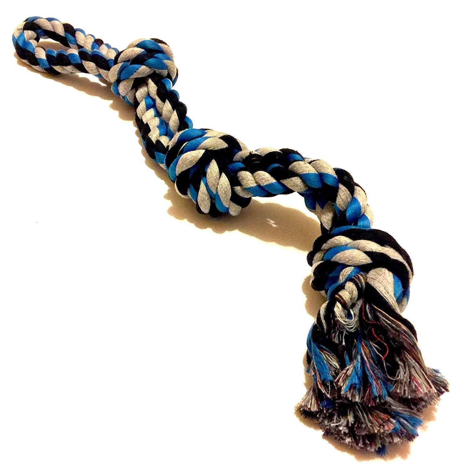 Foodie Puppies Cotton Dog Rope Toy For Aggressive Chewers, Tough Tug Of War Large Dog Toys With Knots, Durable Cotton Rope Chew 