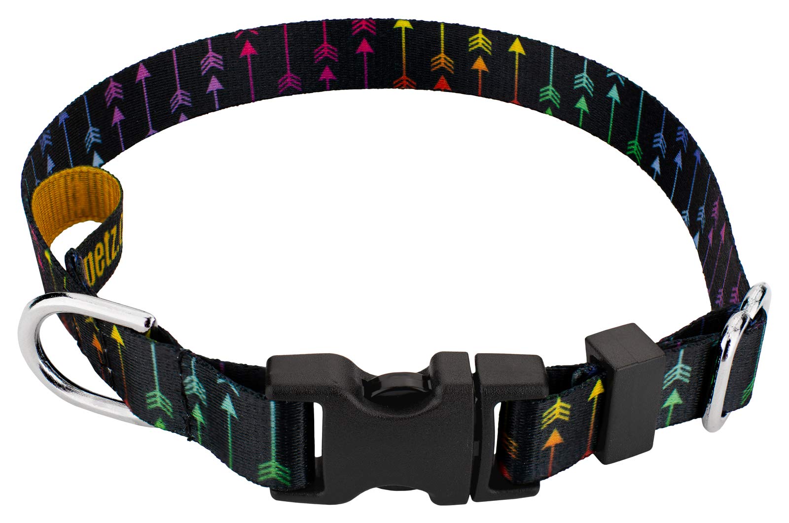 Country Brook Petz - Deluxe Colorful Arrows Dog Collar - Made In The U.S.A. - Chevron And Arrows Collection Featuring Linear Des