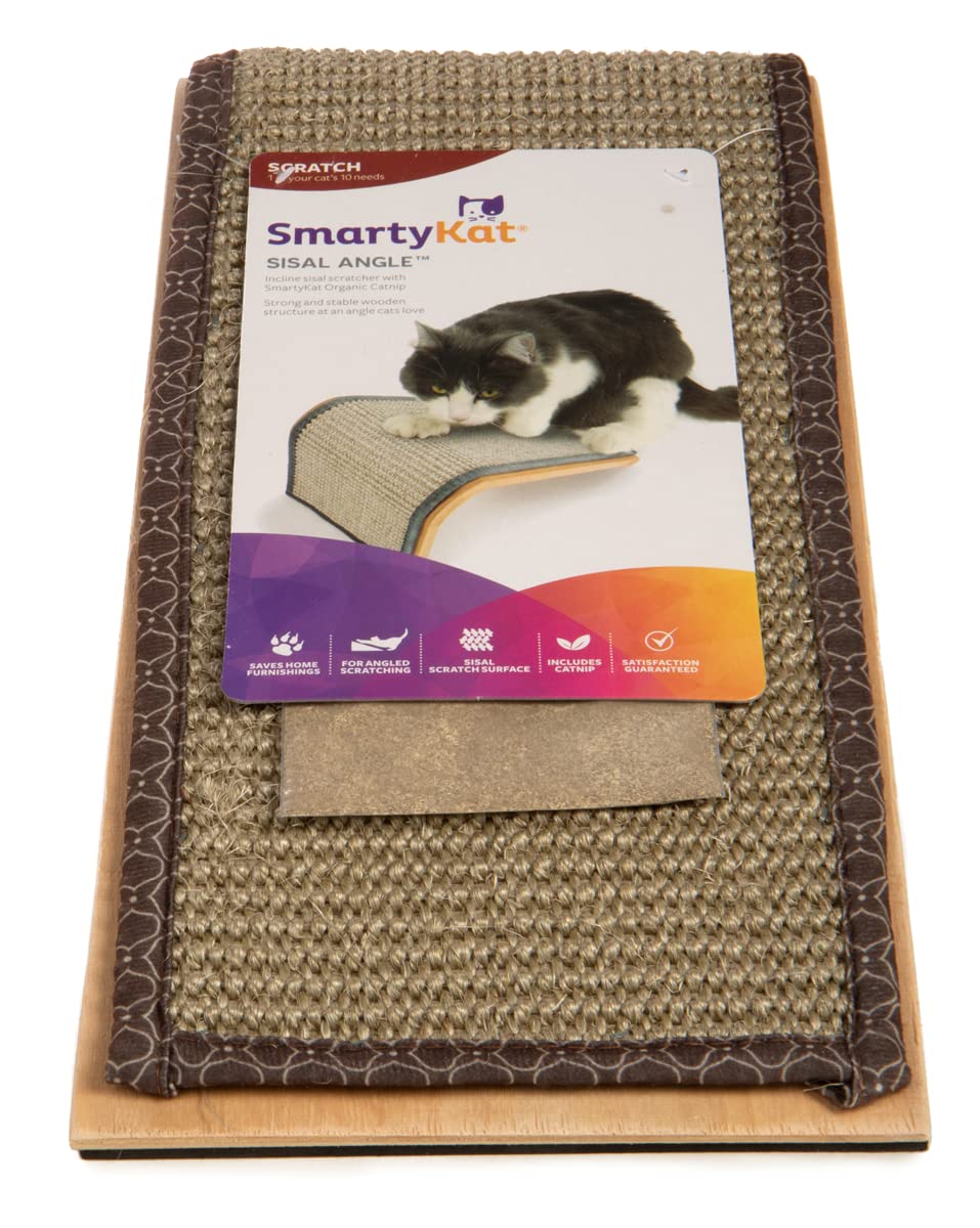 Smartykat Sisal Angle Cat Scratch Ramp, Includes Catnip - Natural, One Size