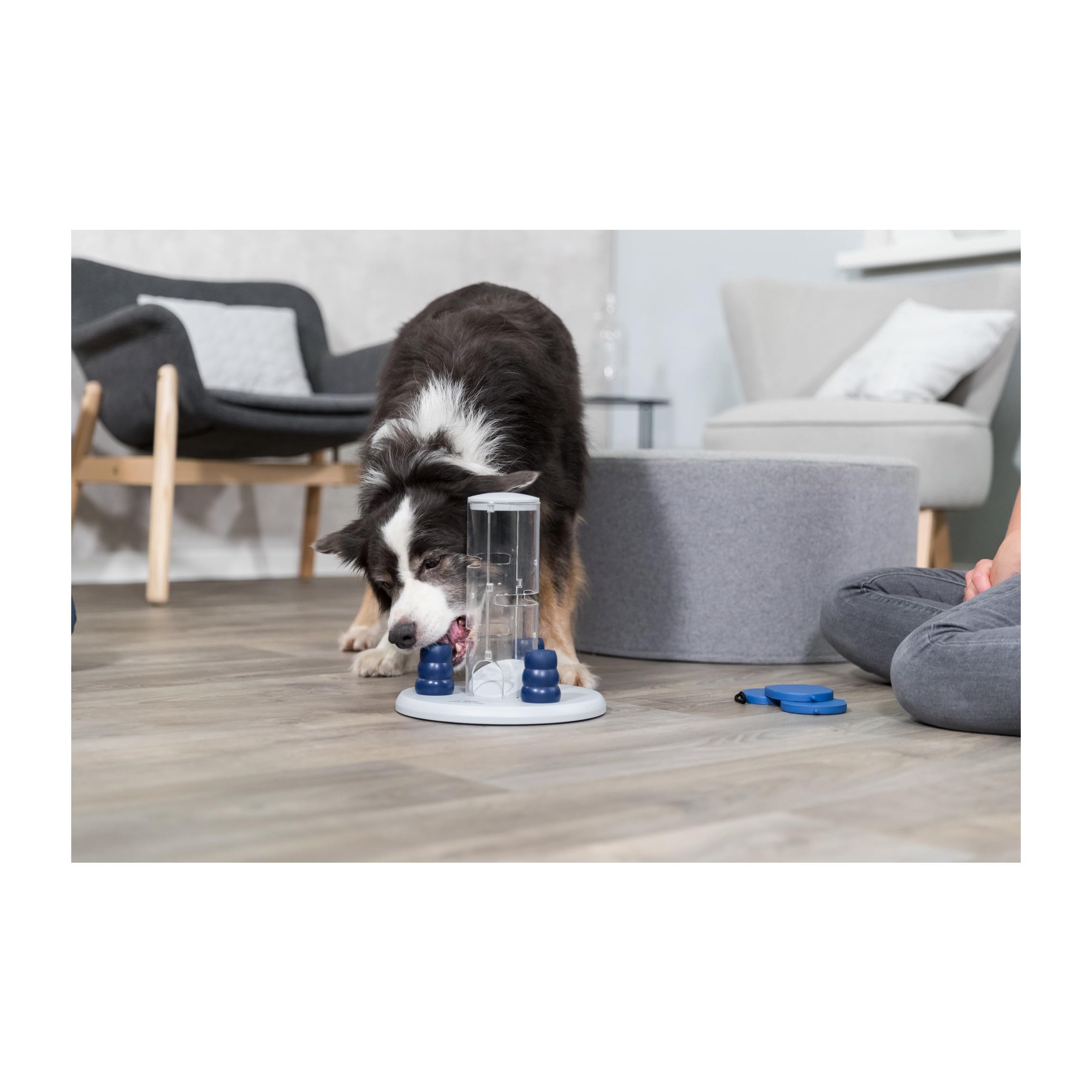 TRIXIE gambling Tower Strategy game, Intermediate Dog Puzzle Toy, Level 2 Activity, Treat Puzzle, Interactive Play, Enrichment