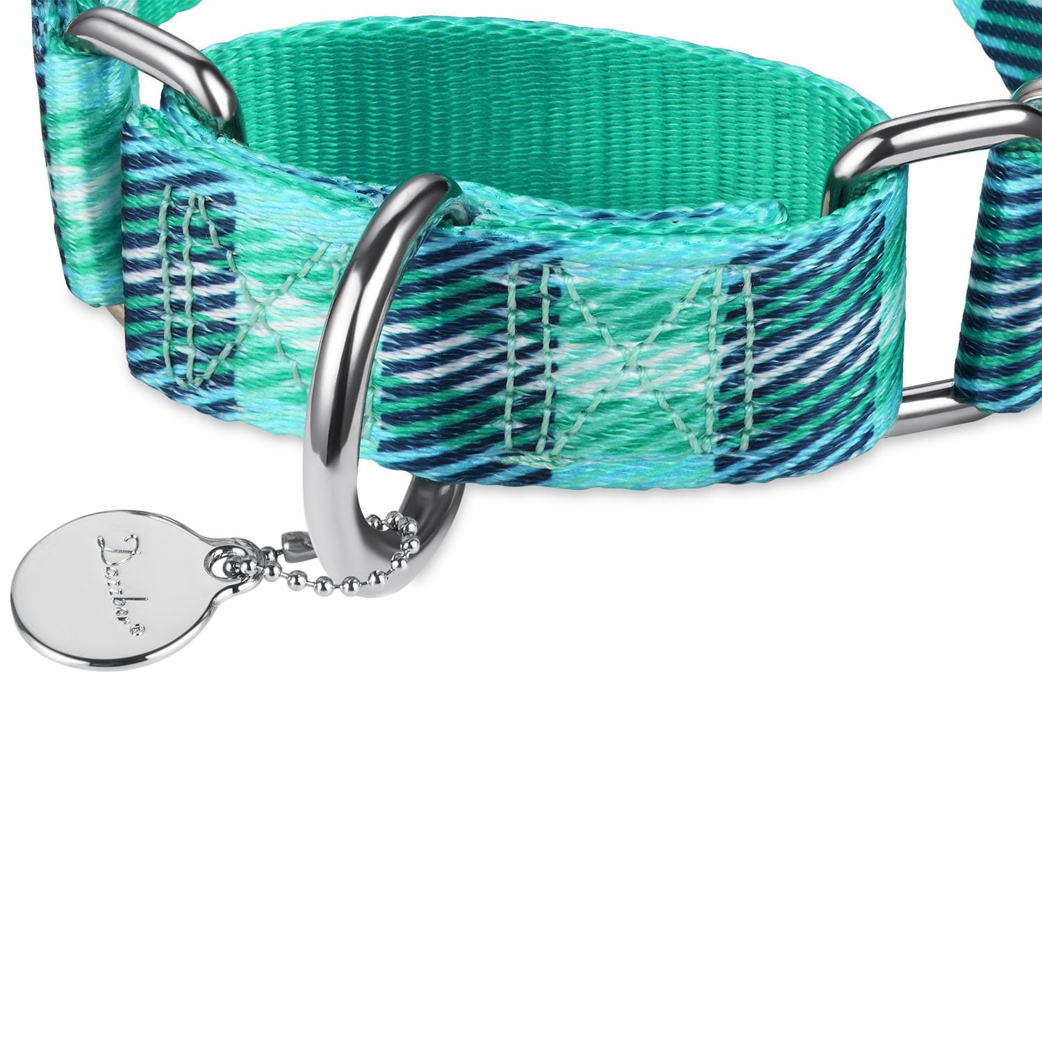 Dazzber Martingale Collar Dog Collar No Pull Pet Collar Heavy Duty Dog Martingale Collars Silky Soft With Unique Geometric Patte