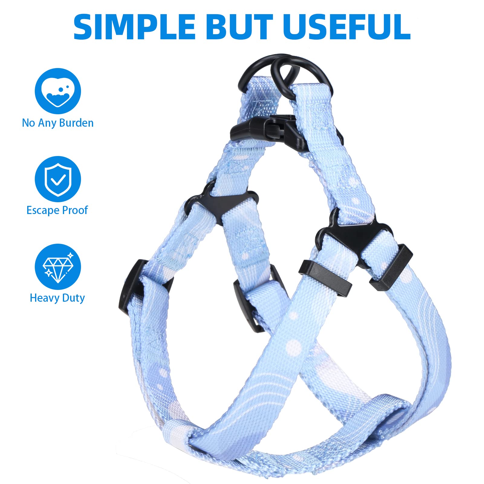 Pupteck Dog Harness And Leash Set No Pull Step In Soft Adjustable Pet Harnesses For Small Medium Dogs Outdoor Walking Training,