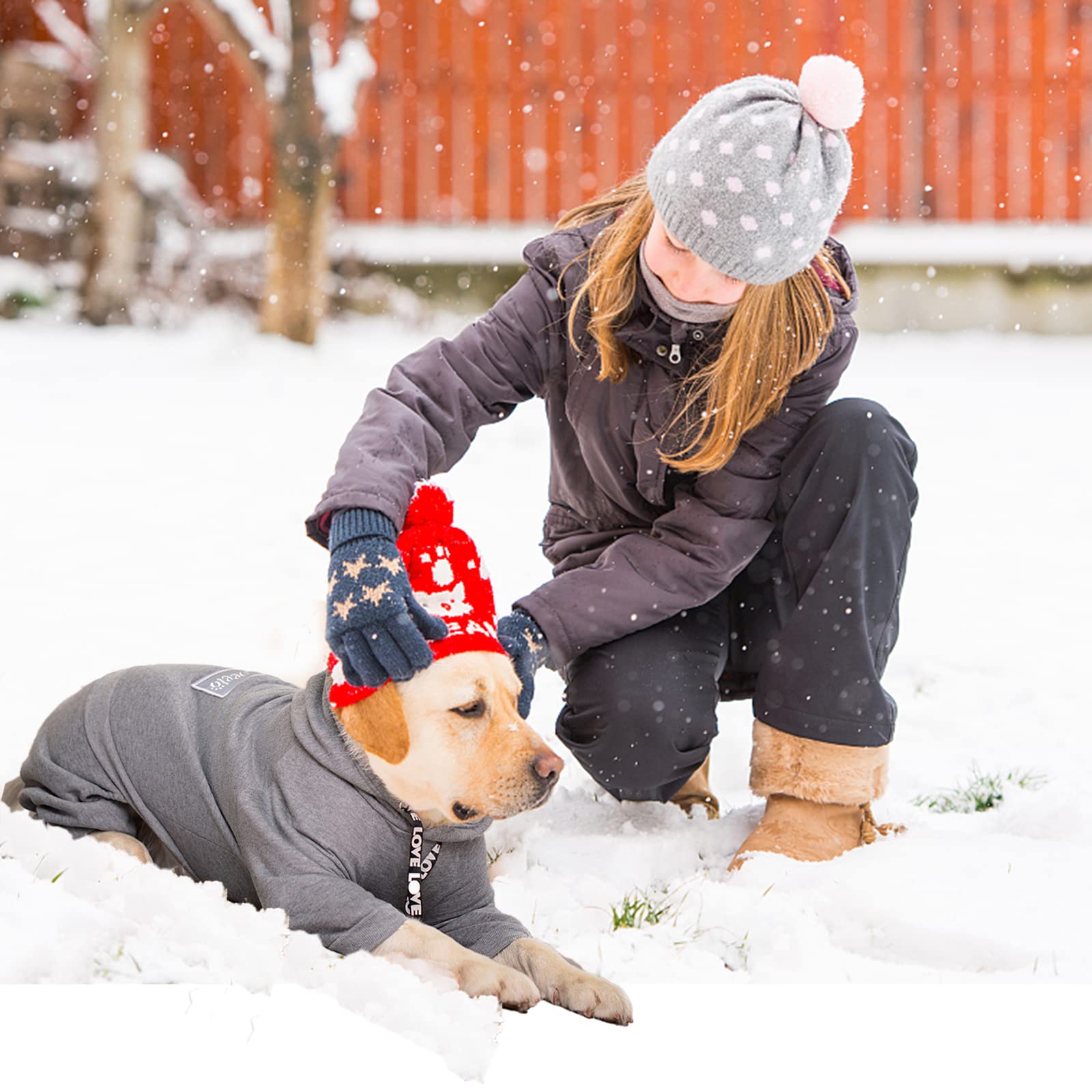 Grey 3X-Large Dog Hoodie For Winter, Pullover 4 Legs Warm Coat, Fleece Hoodie Sweatshirt
