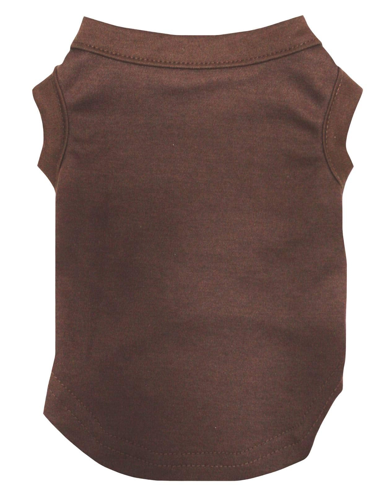 Petitebella Plain Single Color Puppy Dog Shirt (Brown, Large)