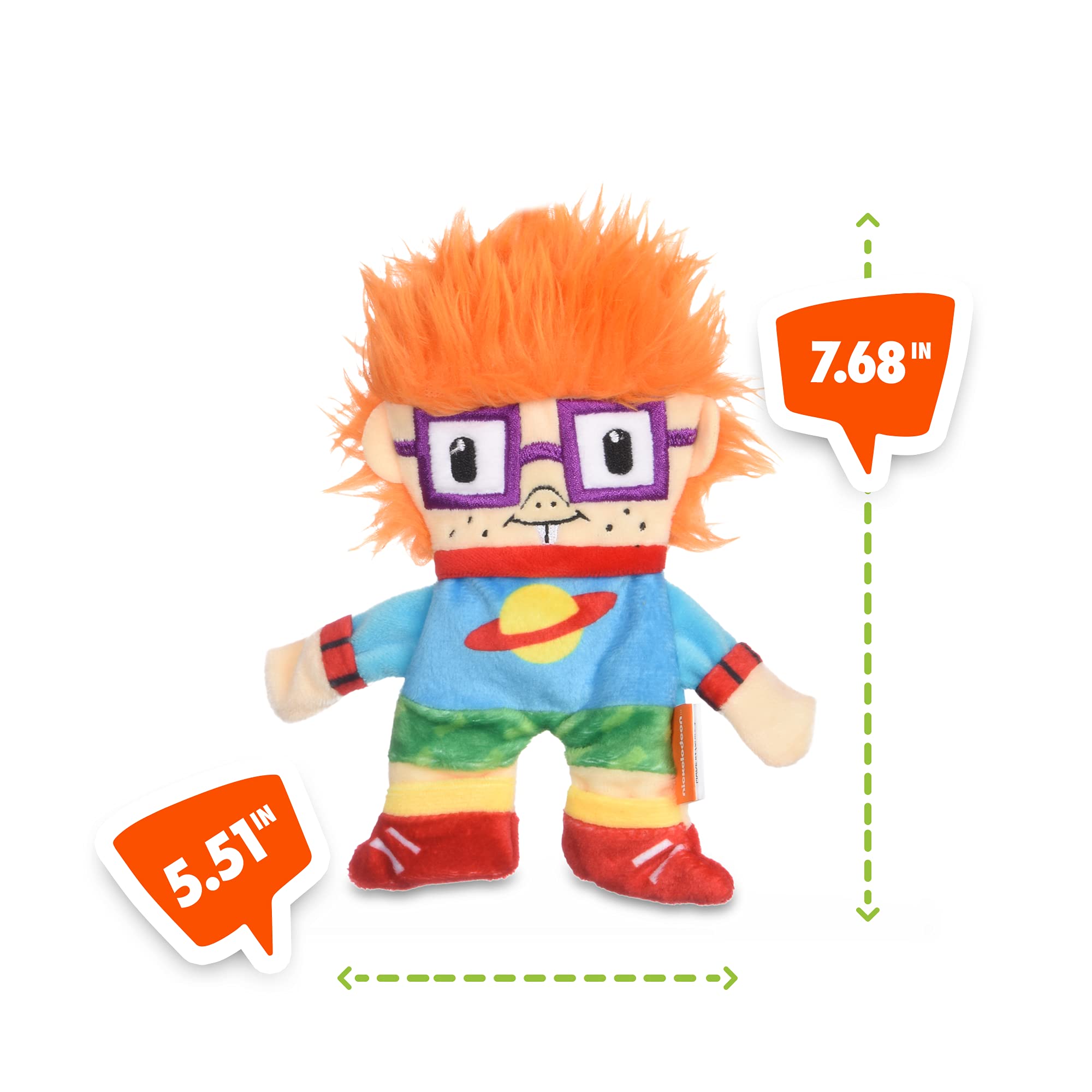 Nickelodeon For Pets Rugrats Chuckie Finster Flattie Plush Crinkle Dog Toy | 6 Inch Crinkle Toys For Dogs Nickelodeon Toys - Rugrats Toys For Dogs From Nickelodeon 90S | Small Plush Toys For Dogs