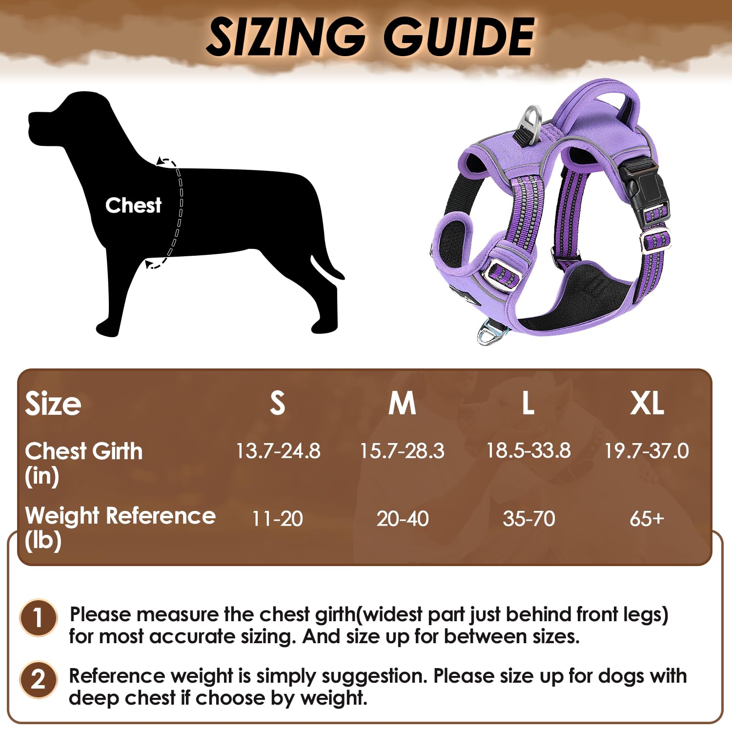Slowton Dog Harness For Large Dogs, No Pull No Choke Pet Harness With 2 Leash Clips And Easy Control Vertical Handle, Adjustable