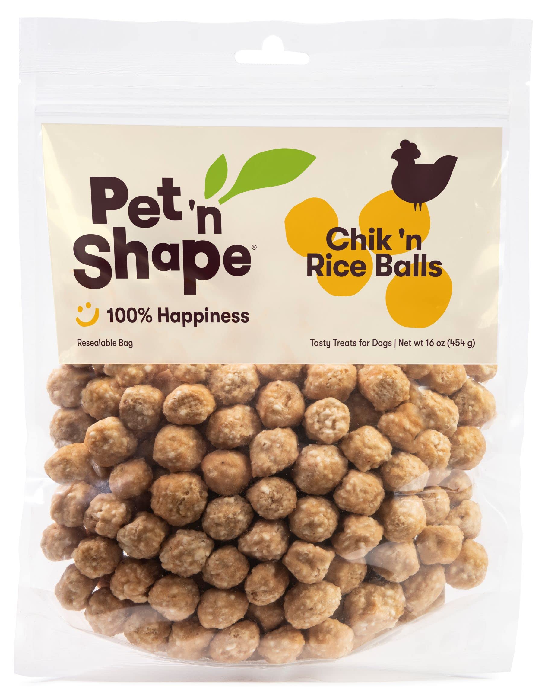Pet n Shape Chik n Rice Balls Dog Treats - 1 Pound