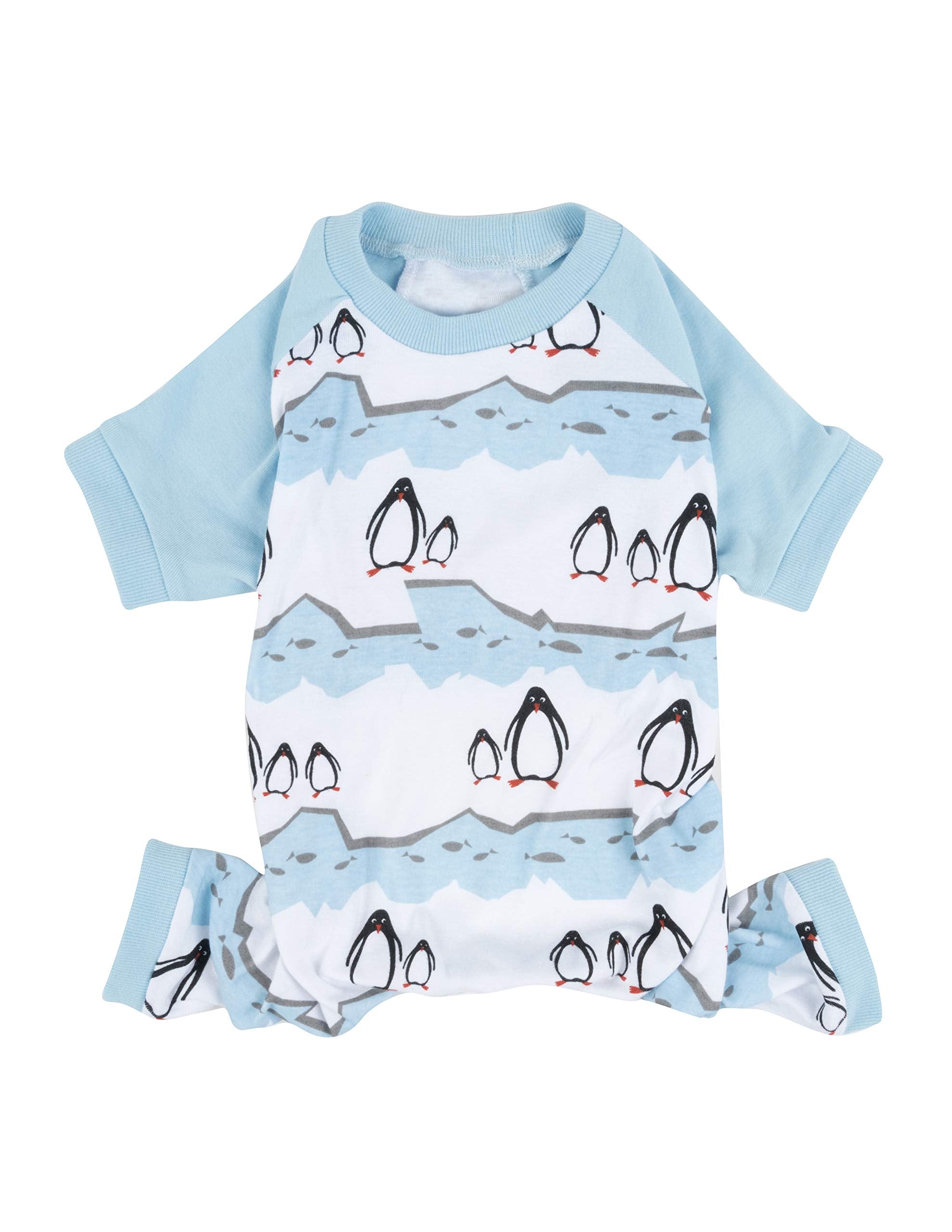 Leveret Dog Pajamas Matching Christmas Pjs For Dogs 100% Cotton (Large, Penguin)