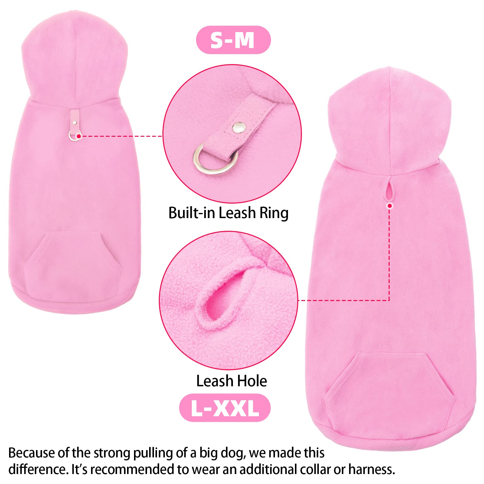 Expawlorer Pet Dog Clothes With Pocket, Polar Fleece Dog Hoodie Fall Cold Winter Sleeveless Sweater With Hat Warm Cozy Sweatshirt For Small To Large Dogs Boy And Girl (Blue, Xxl)