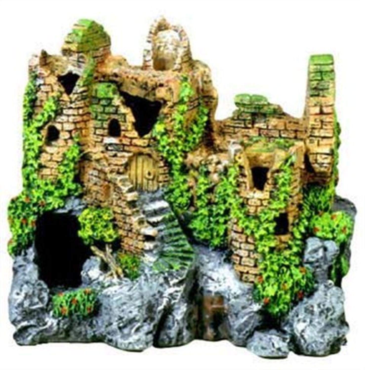 Exotic Environments Forgotten Ruins Aquarium Ornament, 7-1/2-Inch By 5-1/2-Inch By 7-Inch