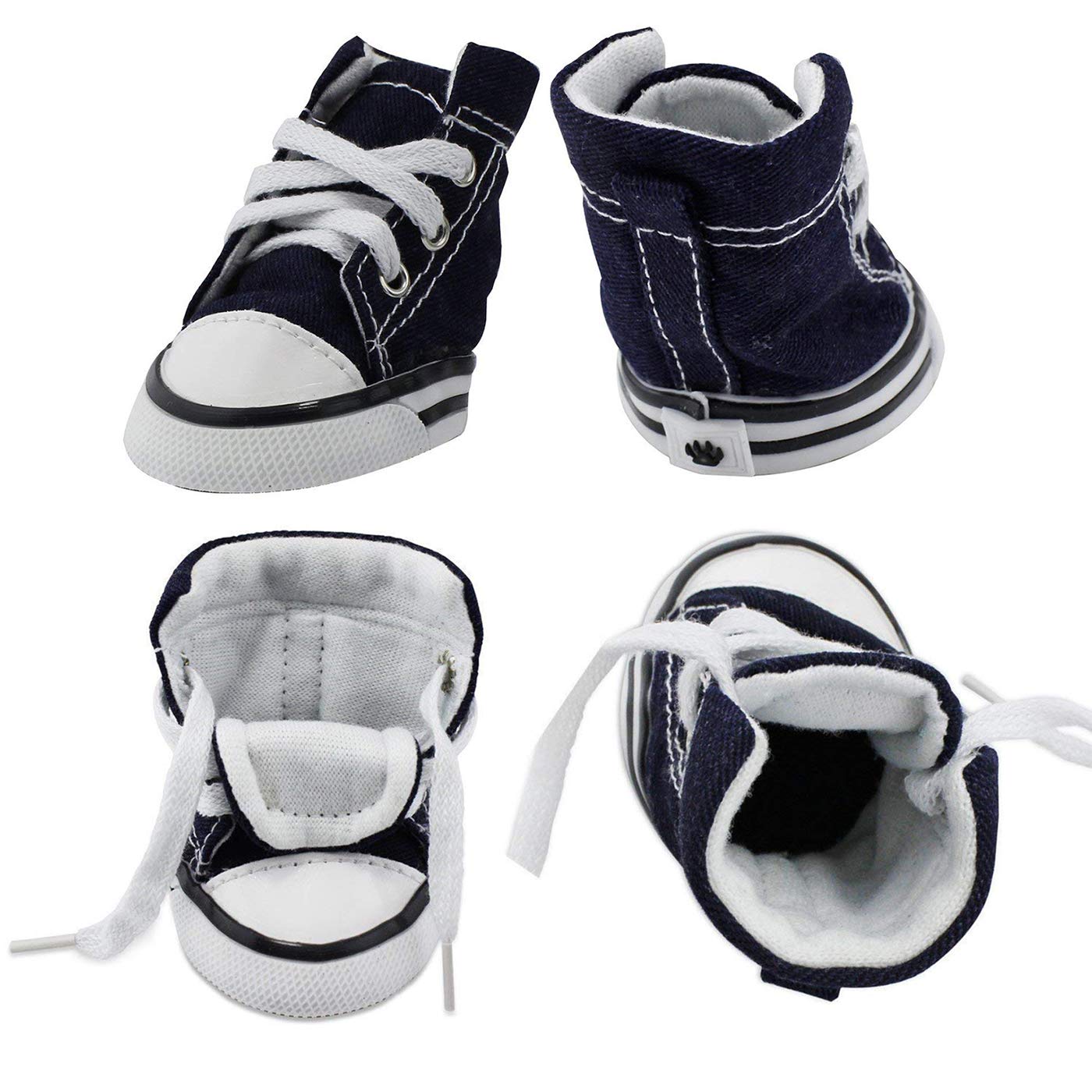 Abcgoodefg Pet Dog Puppy Nonslip Canvas Sport Shoes Sneaker Boots Rubber Sole
