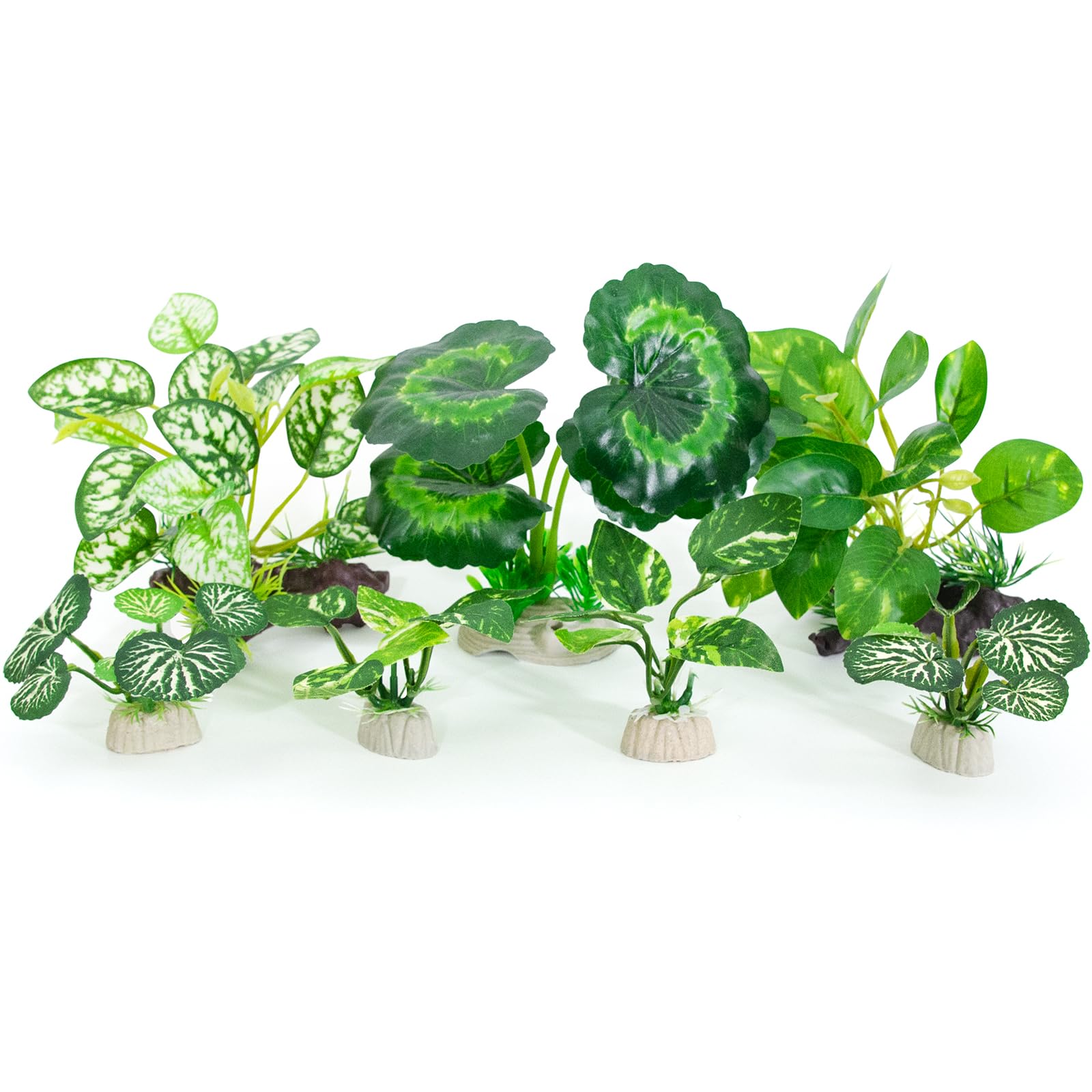 Vtapliea Betta Fish Tank Accessories 7 Pack Silk Aquarium Plants Decoration Artificial Fish Tank Plants Set for Aquariums Decor