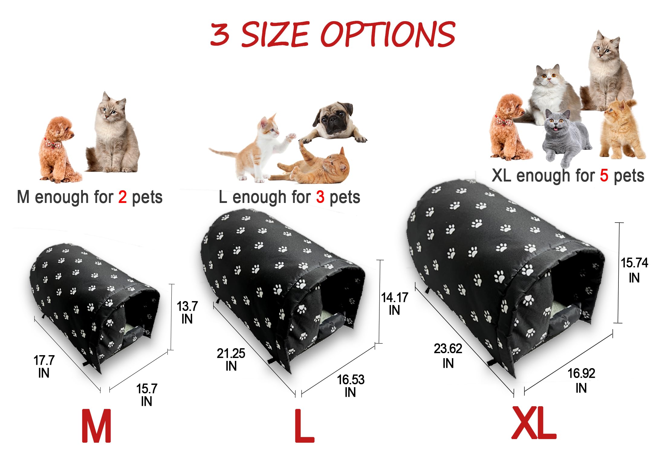 Size Xl Cats Shelter Big For 5 Adult Cats Outdoor Feral Cat House For Winter, Waterproof And Warm Cat House Outdoor Insulated,Fo