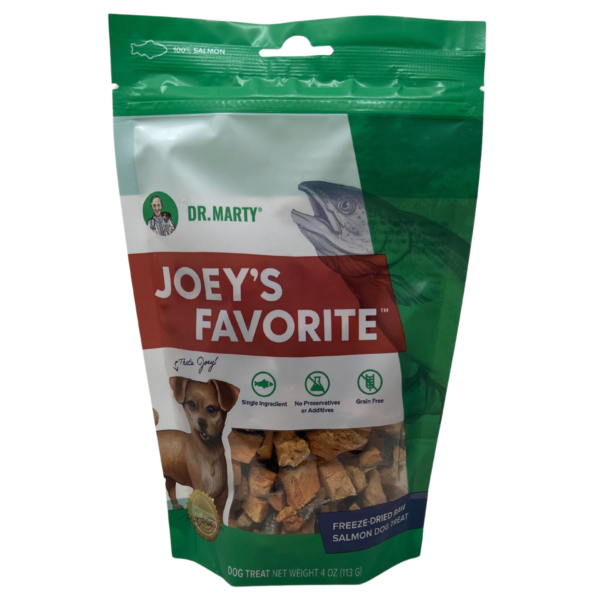 Dr. Marty Joeys Favorite Salmon Dog Treat 4 oz