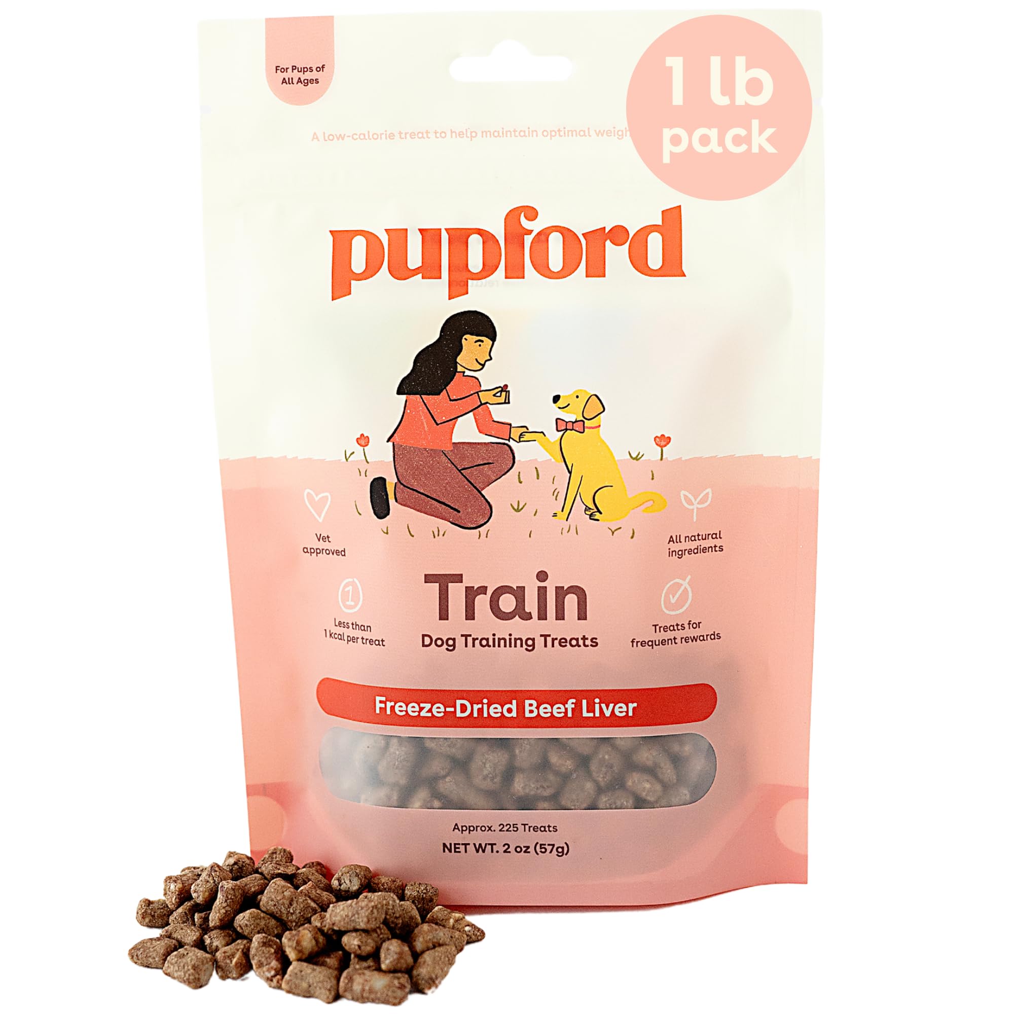 Pupford Freeze Dried Training Treats for Dogs& Puppies, 900+ Limited Ingredient Bites (Meat Bundle)
