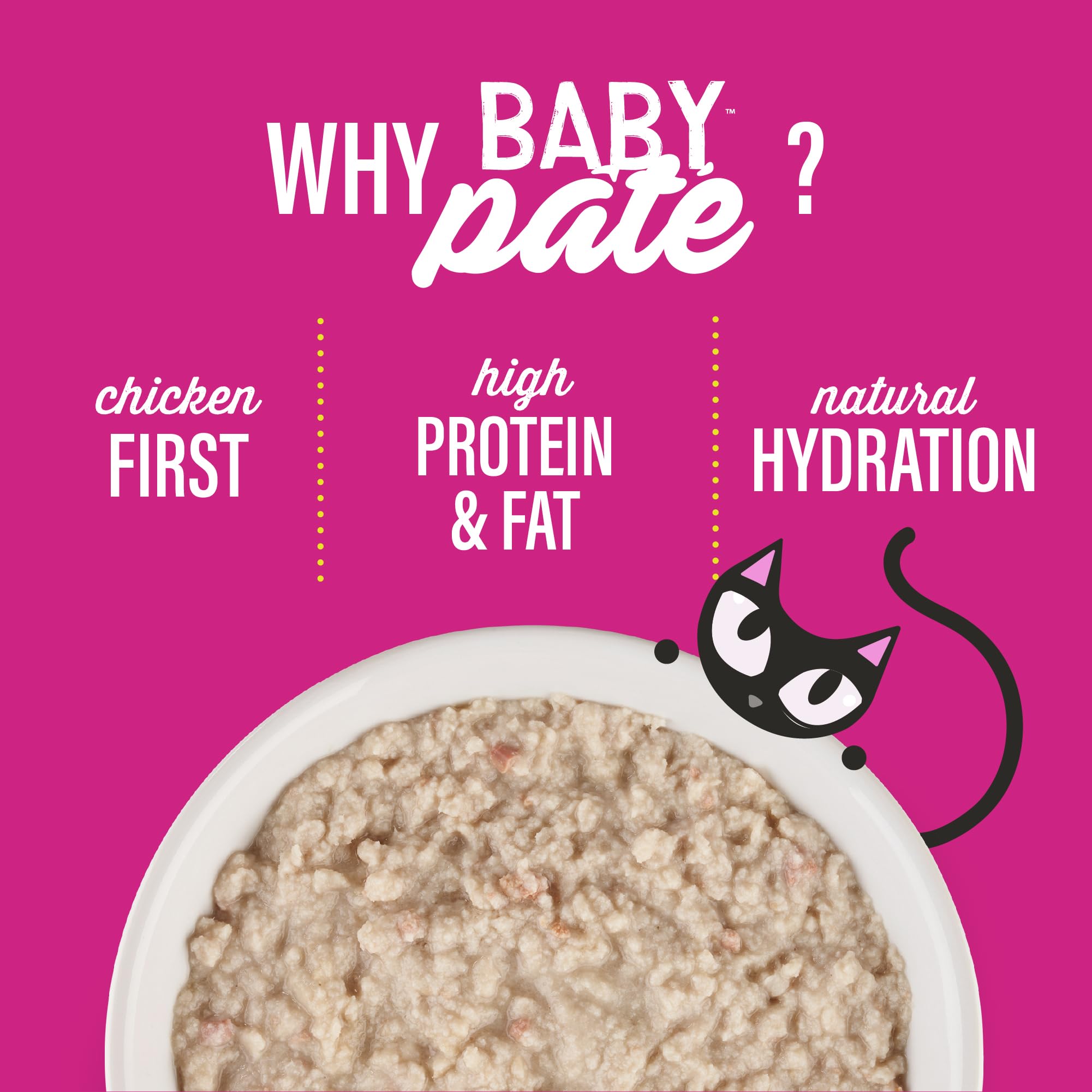 Tiki Cat Baby Pate Wet Cats Food for Kittens, Chicken, Salmon & Chicken Liver, 2.4 oz. Can (12 Count)