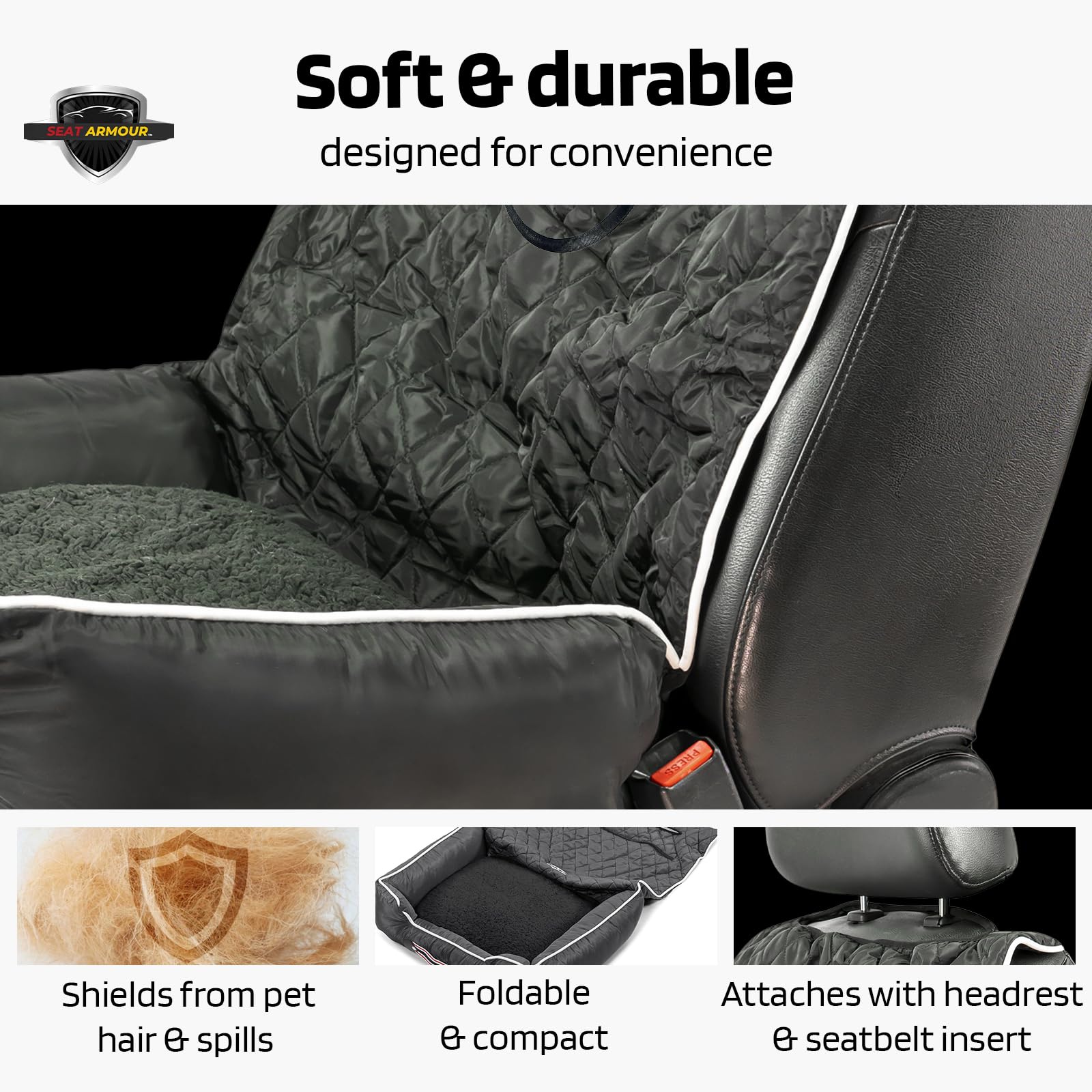 Comfort Black Pet Bed and Car Seat