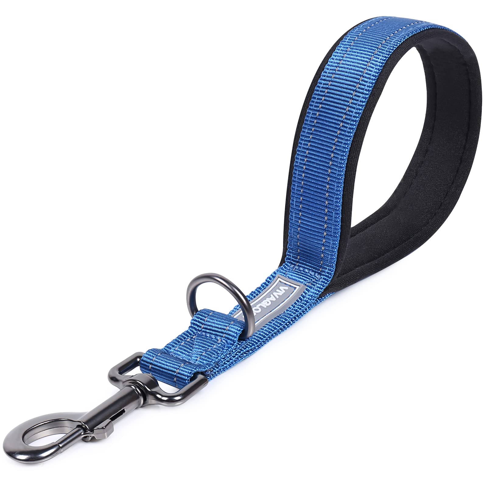 Vivaglory Short Dog Leash For Medium & Large Dogs, 12Inch, Blue
