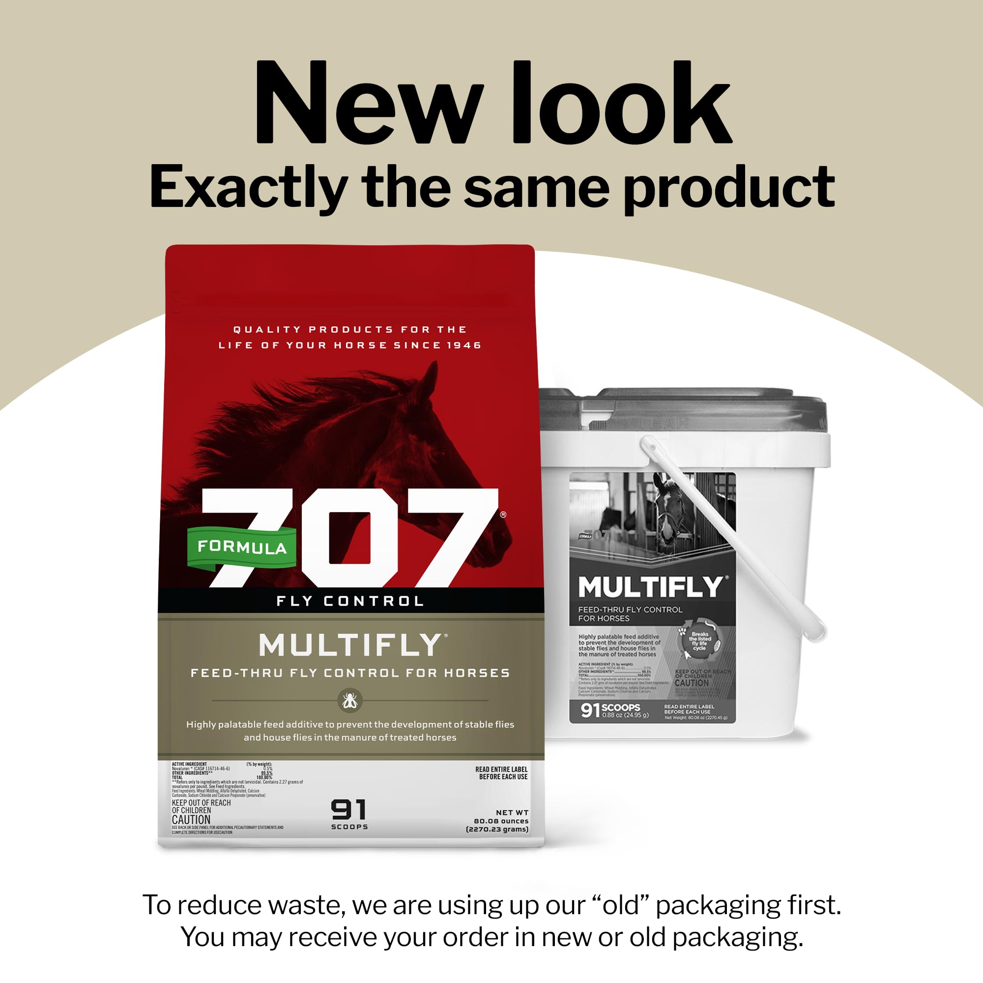 Formula 707 MultiFly Fly Control Pellets for Horses, 10 lb Bag, Palatable & Safe, Model EG029, Multicolored