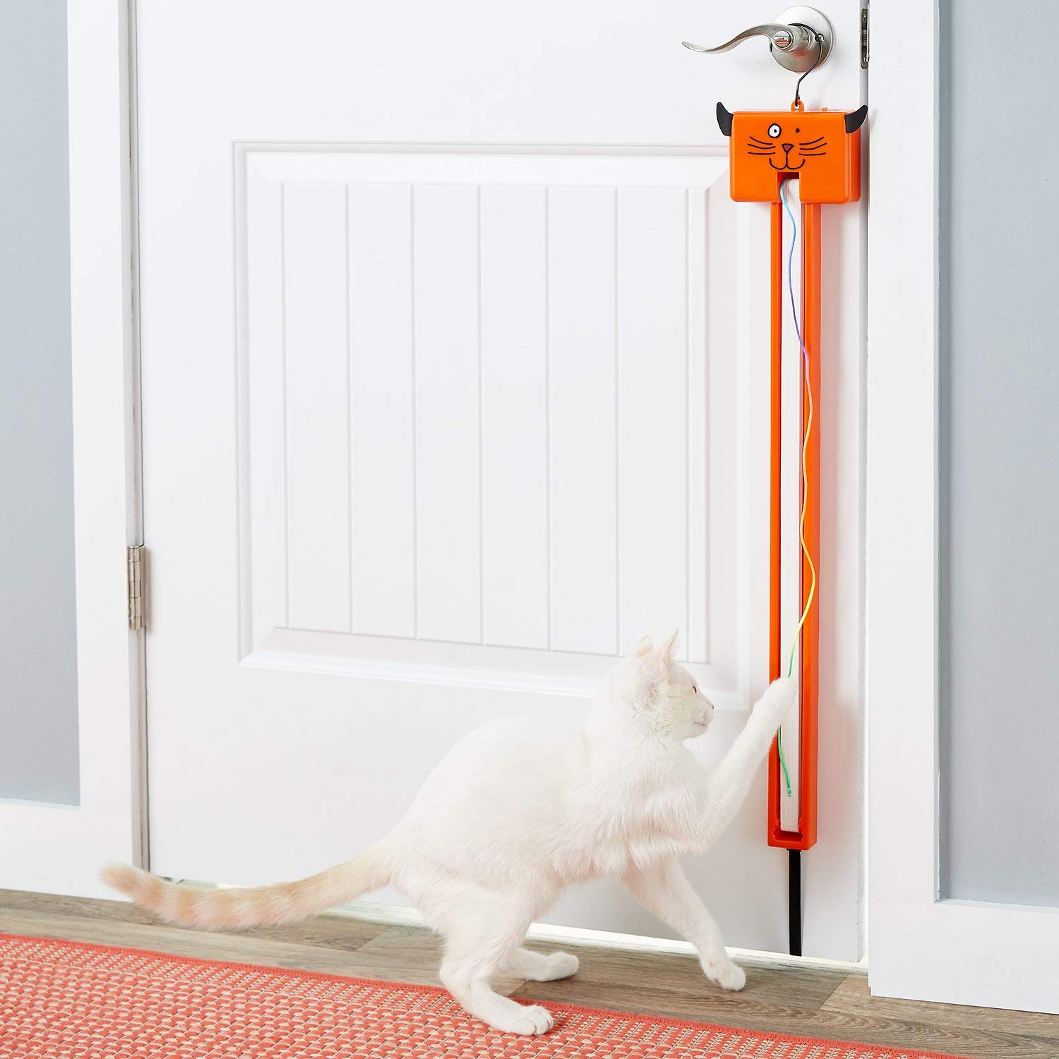 Moody Pet Fling-AMA-String Cat Toy, Orange, 1 Count - Interactive Play for Cats, Durable Fun, Perfect for Indoor Playtime