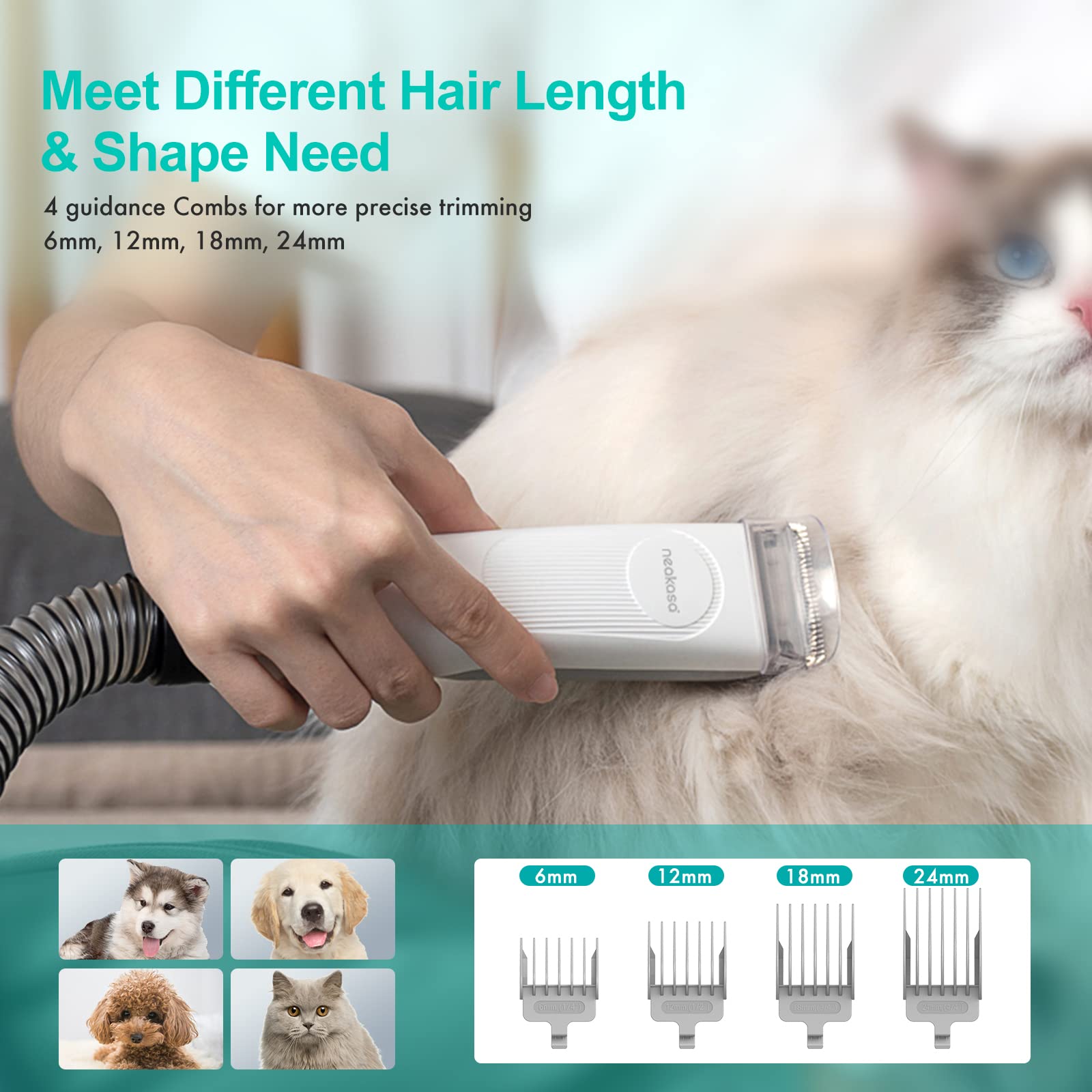 Neabot P1 Pro Professional Grooming Kit W/ Vacuum Suction For Dogs And Cats