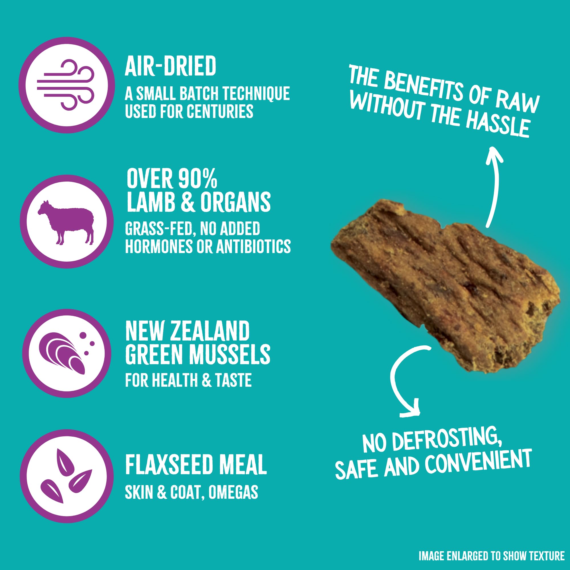 Grandma Maes Country Naturals RawTernative Air Dried Dog Food 1 LB Lamb and Lamb Organs Recipe
