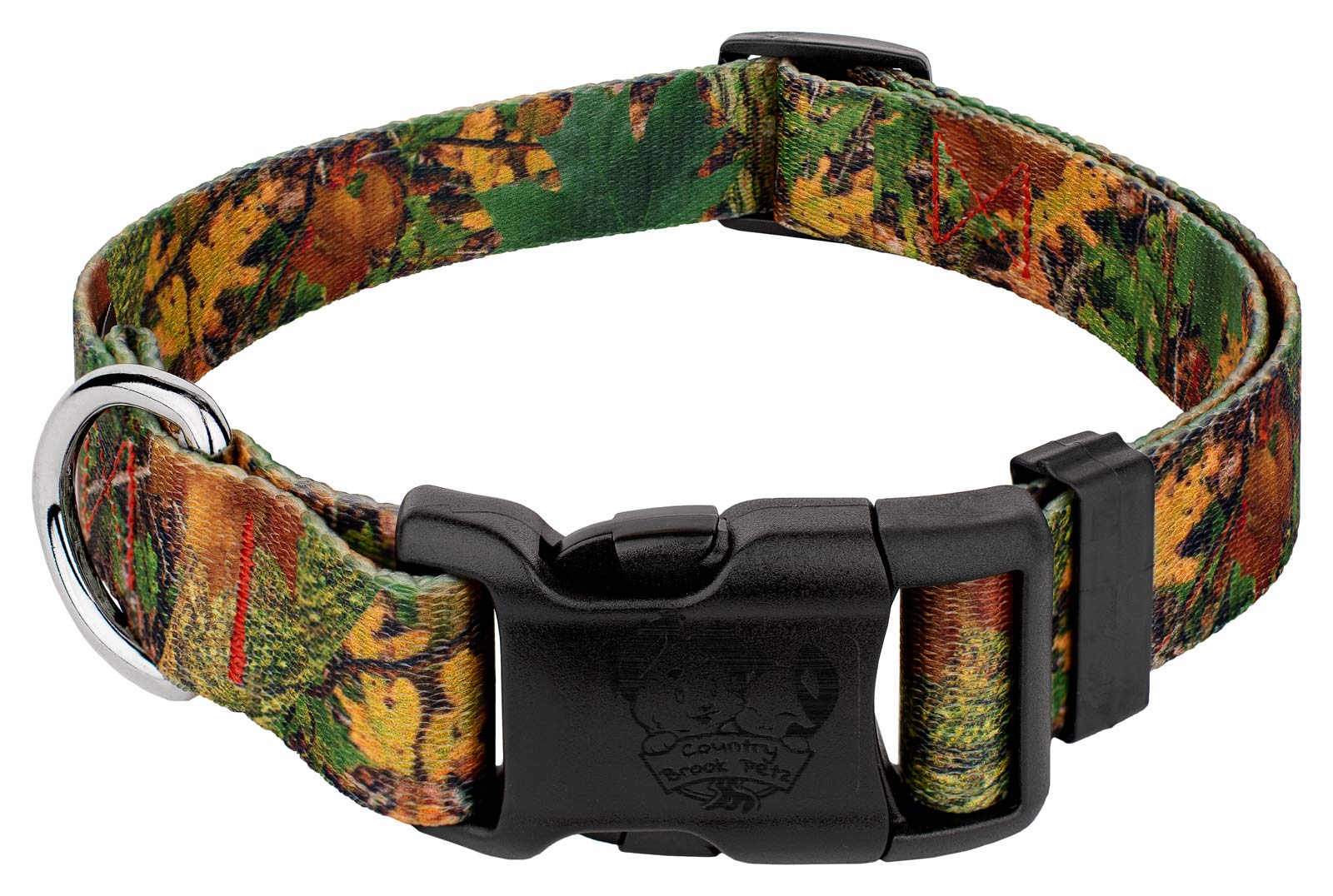 Country Brook Petz - Deluxe Southern Forest Camo Dog Collar - Camouflage Collection Featuring Rugged Designs (1/2 Inch, 2Xs)