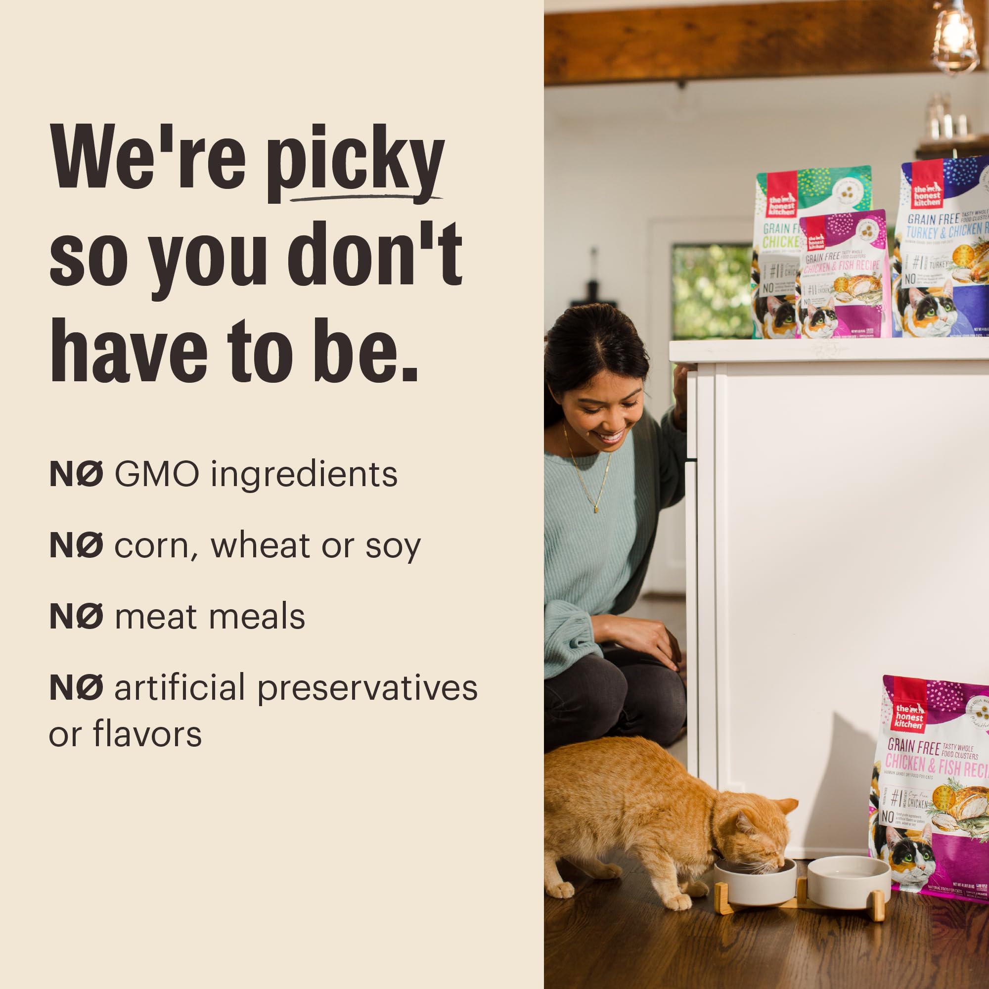 The Honest Kitchen Whole Food Clusters Grain Free Chicken Dry Cat Food, 10 lb Bag