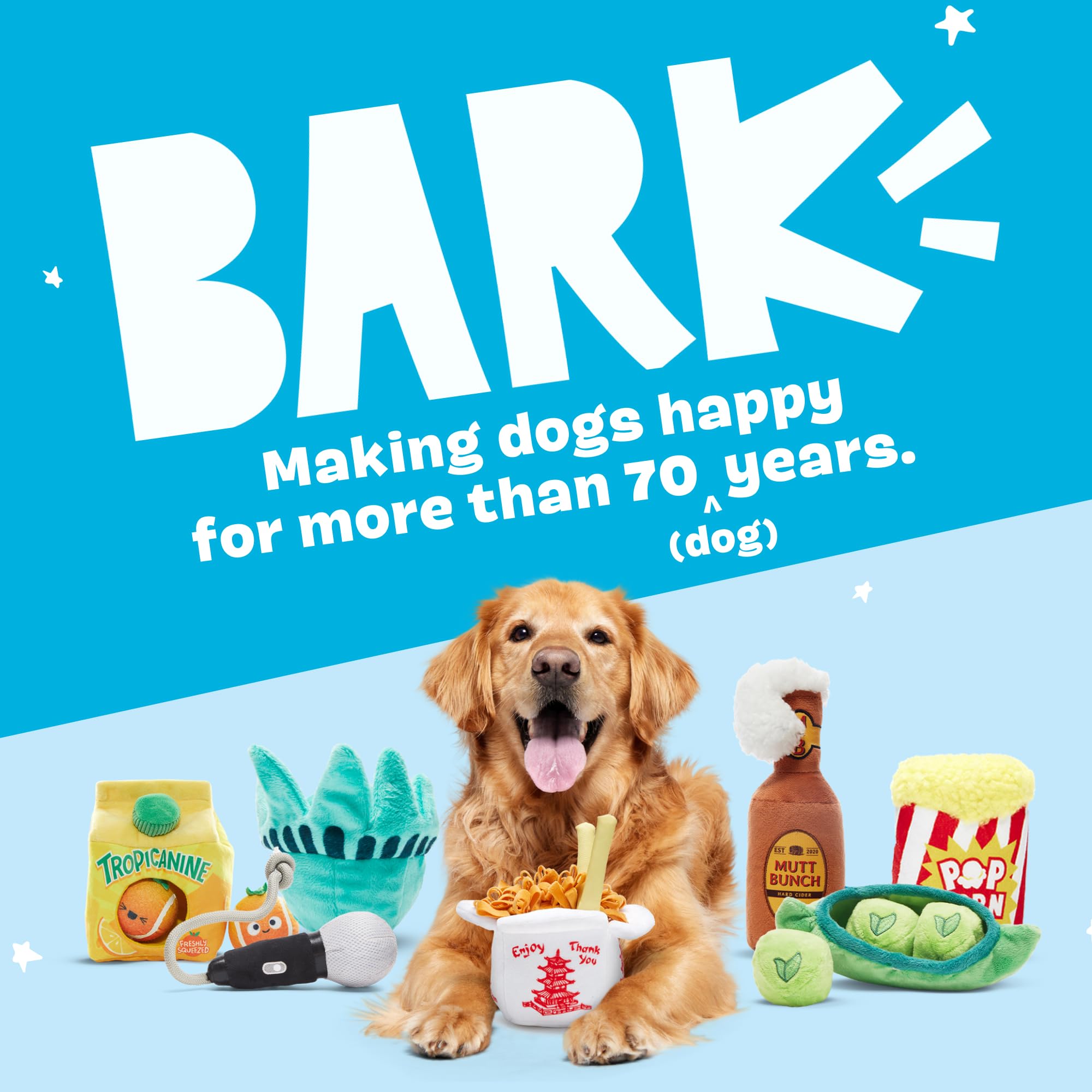 Barkbox 2 in 1 Interactive Plush Dog Toy - Rip and Reveal Dog Toy for Medium, & Large Dogs - Stimulating Squeaky Pet Enrichment