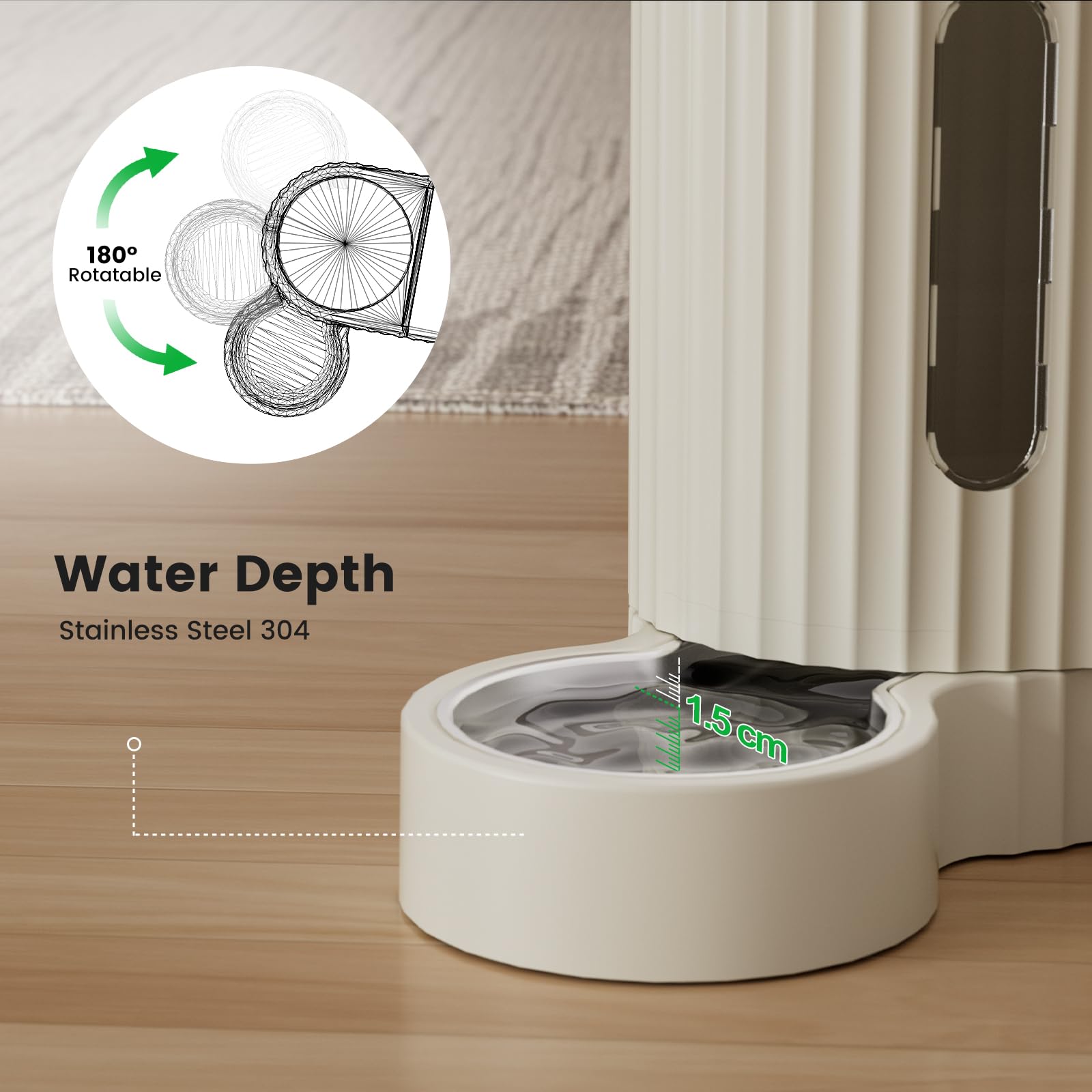 Gardner Pet Gravity Automatic 2-in-1 Pet Feeder, 0.8 Gallons*2 Cat Feeder and Water Dispenser Set, 100% BPA-Free Feeder and Stai