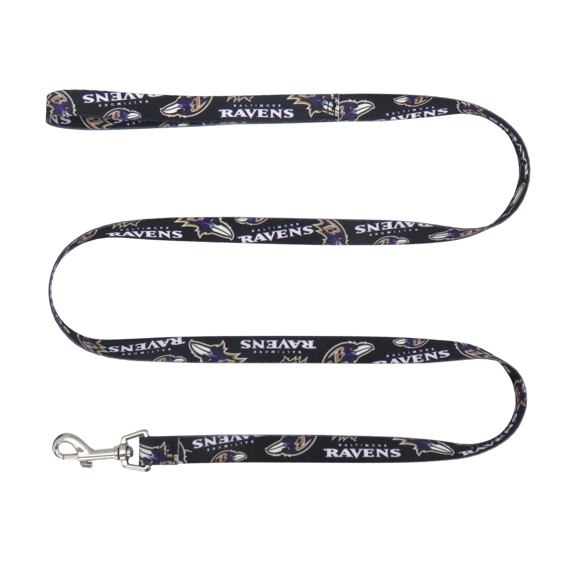 Littlearth Unisex-Adult Nfl Baltimore Ravens Pet Leash, Team Color, 1' X 60' (320102-Ravn-Inch)
