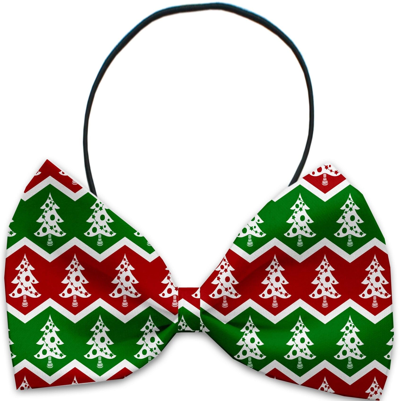 Christmas Pet, Dog & Cat Bow Ties, "Candy Cane Lane Group" *Available in 8 different print options!* Collar Strap ChevronChristmasTree