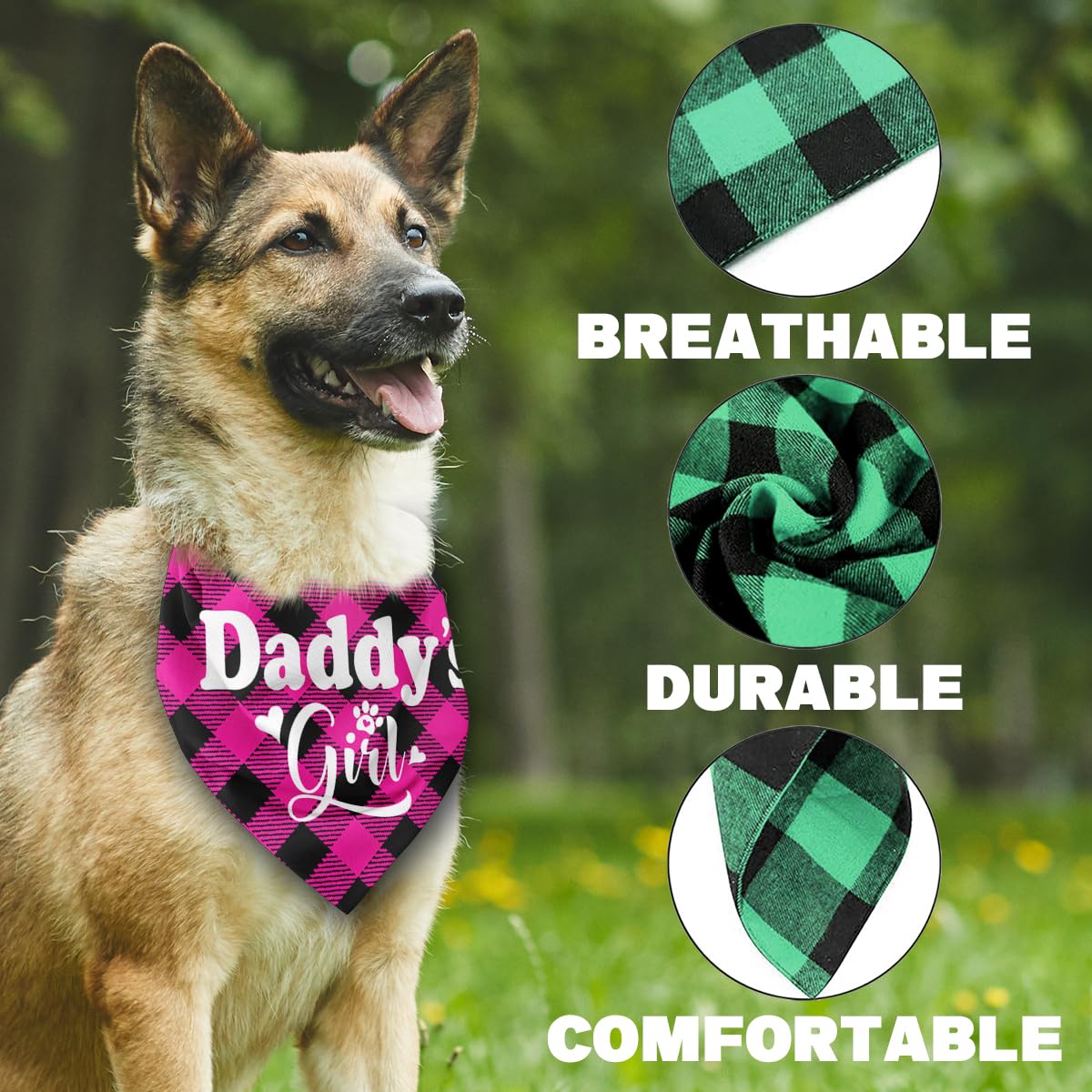 Daddy'S Girl Dog Bandana - Pet Scarf Accessory For Small, Medium, Large Dogs - Birthday, Christmas, Father'S Day Gift (E8)