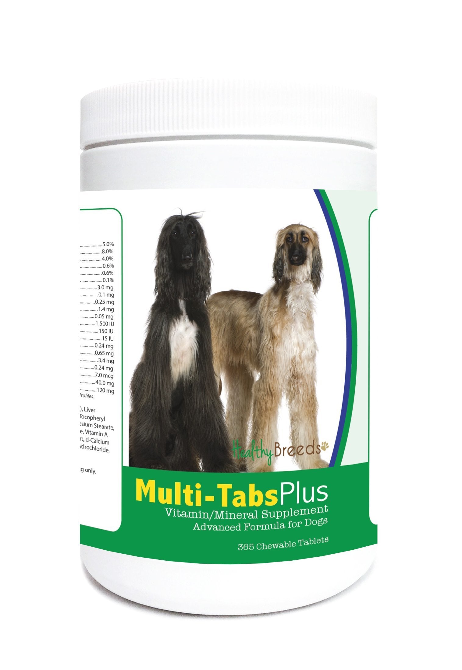 Healthy Breeds Afghan Hound Multi-Tabs Plus Chewable Tablets 365 Count