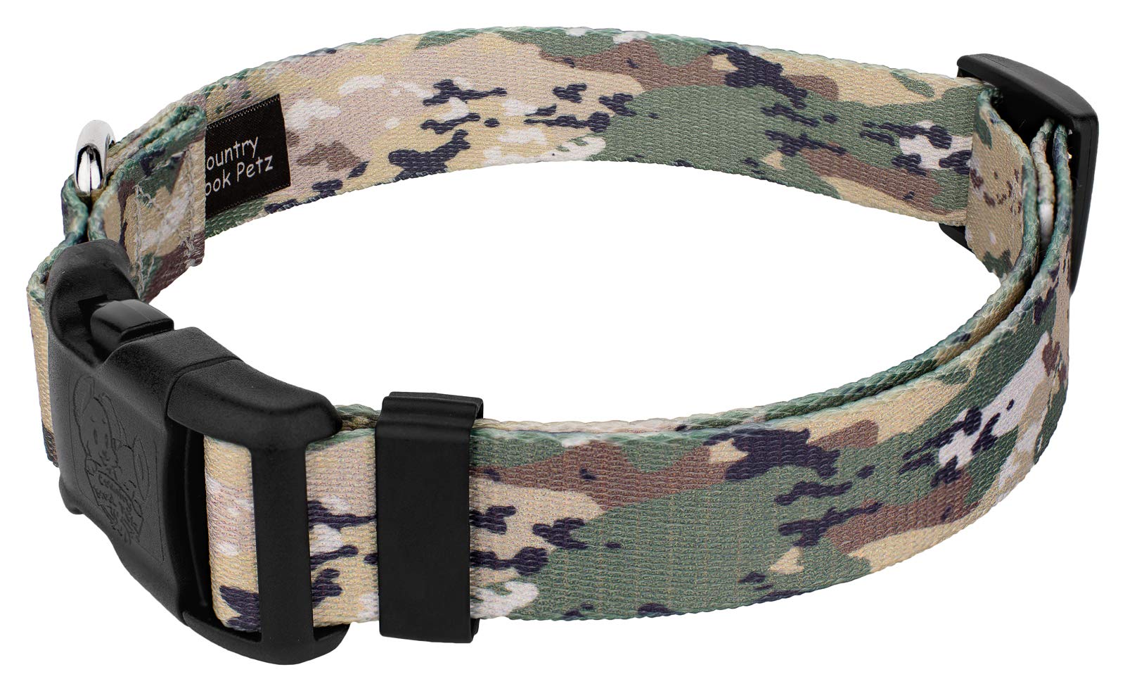 Country Brook Design - Deluxe Mountain Viper Camo Dog Collar - Made In The U.S.A.- Camouflage Collection With 16 Rugged Designs