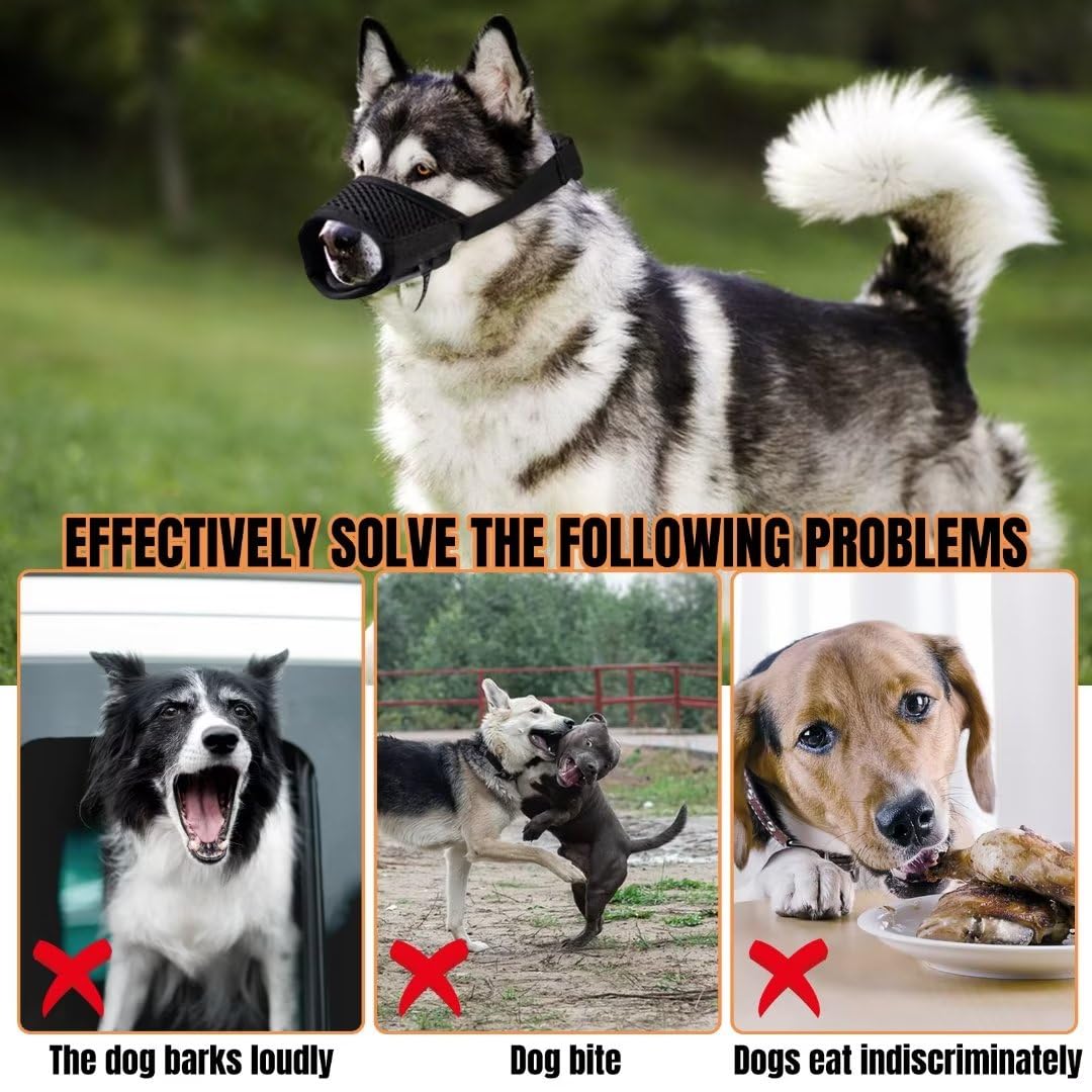 Lxnoap Black Quick Muzzle For Small Dogs Mouth Cover Adjustable Drinkable Comfortable Breathable For Biting Barking Chewing Size S