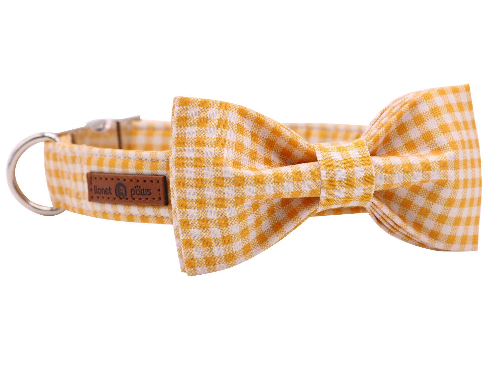 Lionet Paws Dog Collar With Bowtie, Durable Adjustable And Comfortable Collar For X-Small Dogs And Cats, Neck 8-12In