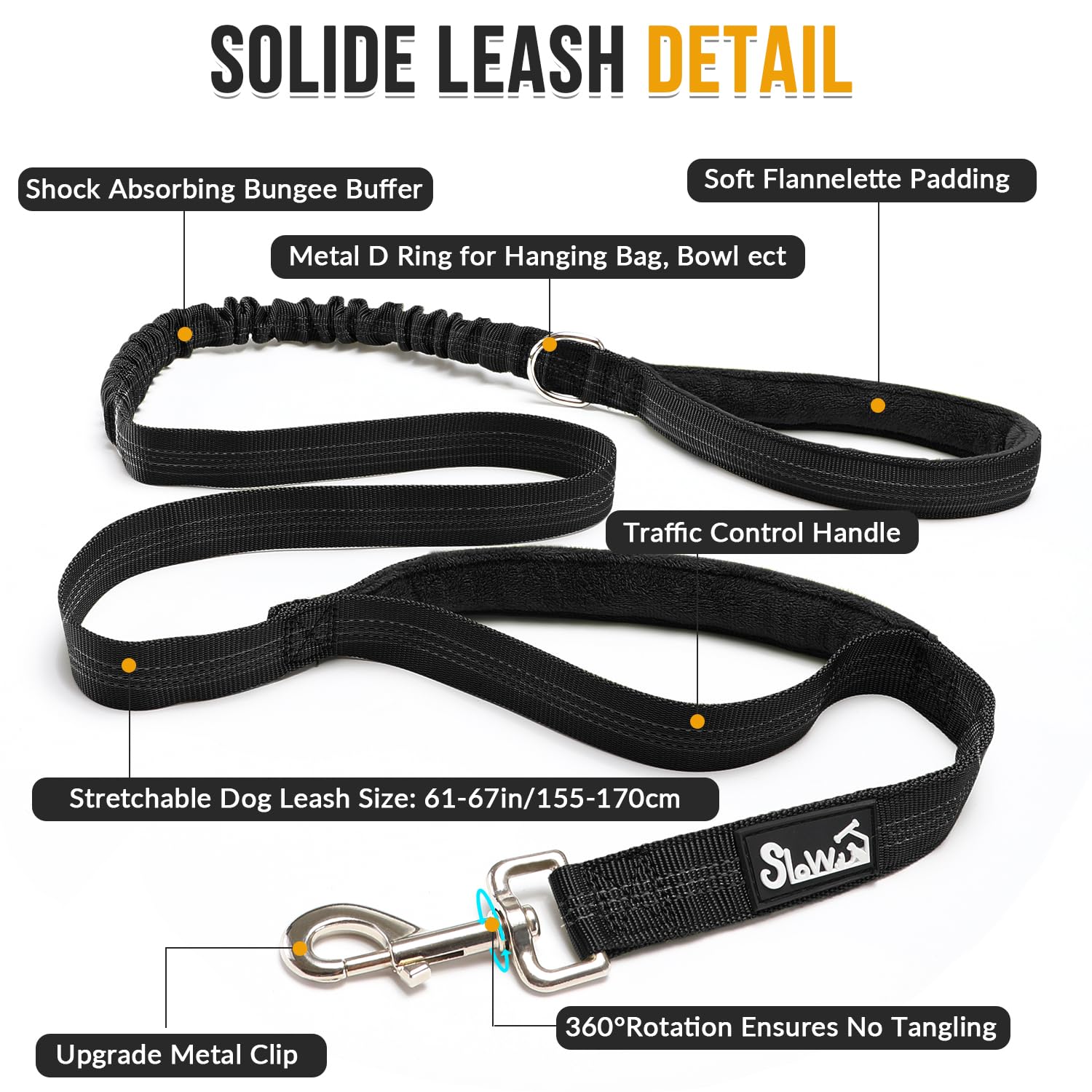 Slowton No Pull Dog Harness - Heavy Duty Dog Harness And Leash Set For Medium Large Dogs, Reflective Tactical Harness With Soft