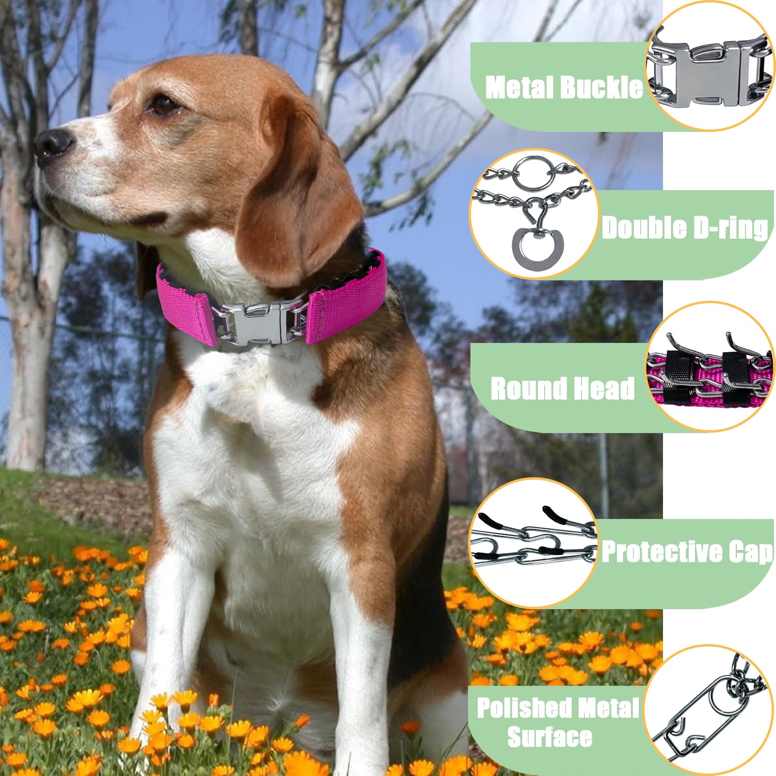 Dog No Pull Collar With Quick Release Buckle For Small Medium Large Dogs, Adjustable Collar With Nylon Cover