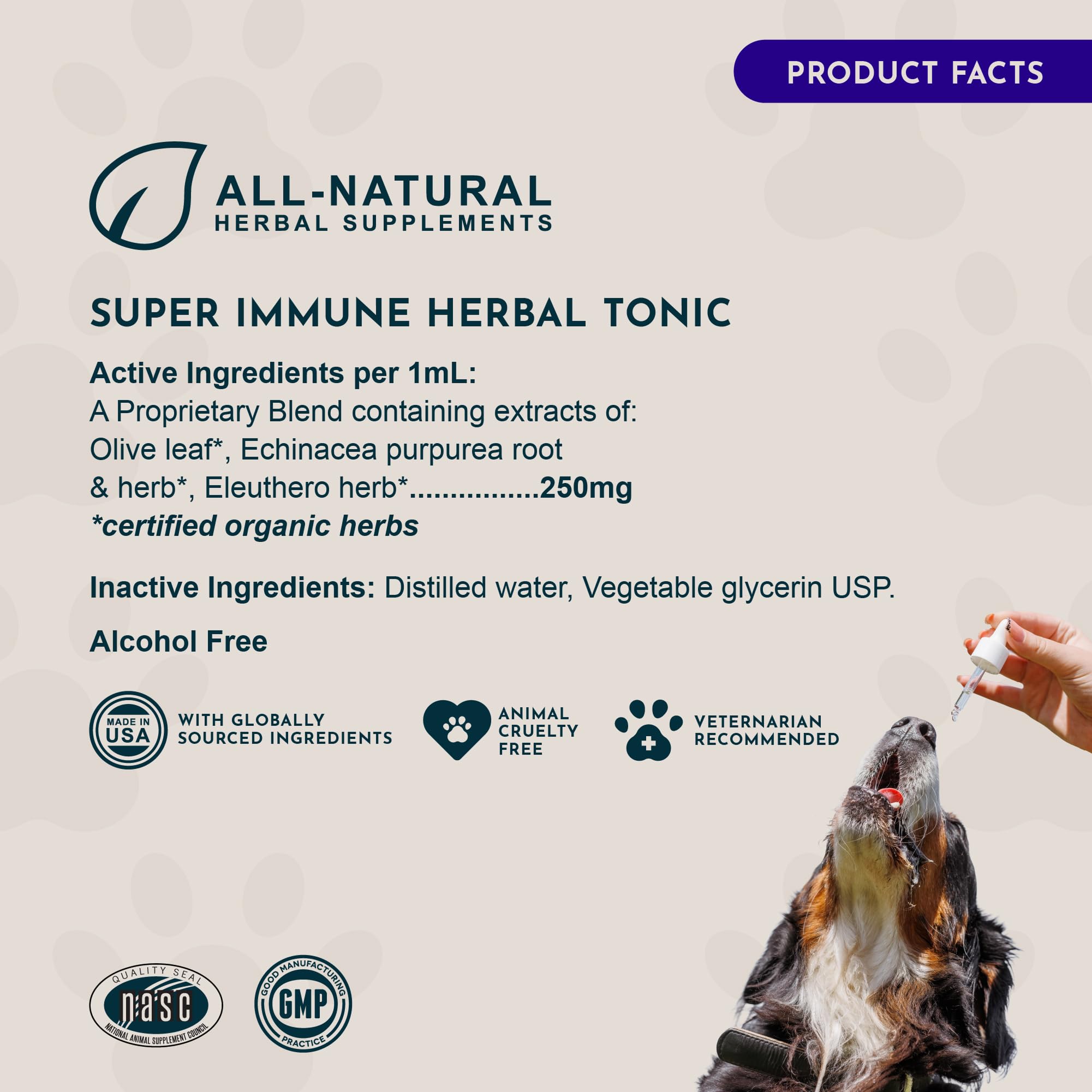 Animal Essentials Super Immune Support for Dogs & Cats, 1 fl oz - Ol Complex, Promotes Healthy Immune System