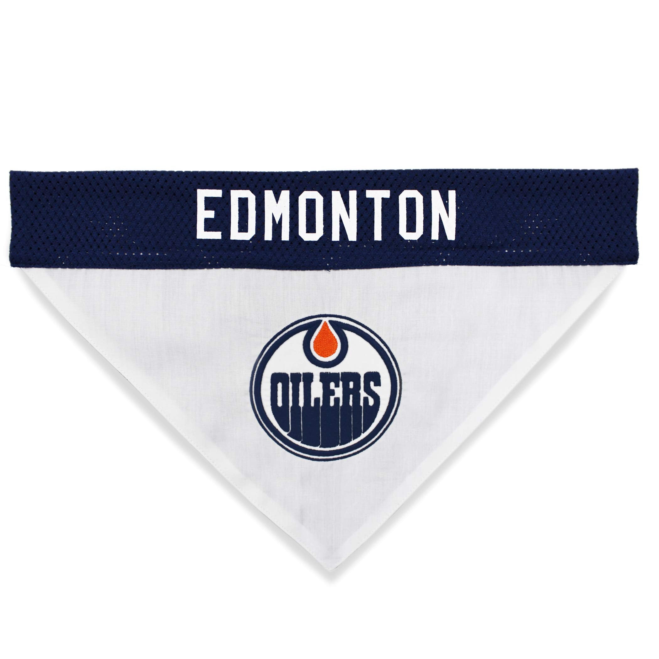 Nhl Edmonton Oilers Bandana For Dogs & Cats, Large/X-Large. - Cute & Stylish Bandana! The Perfect Hockey Fan Scarf Bandana, Grea