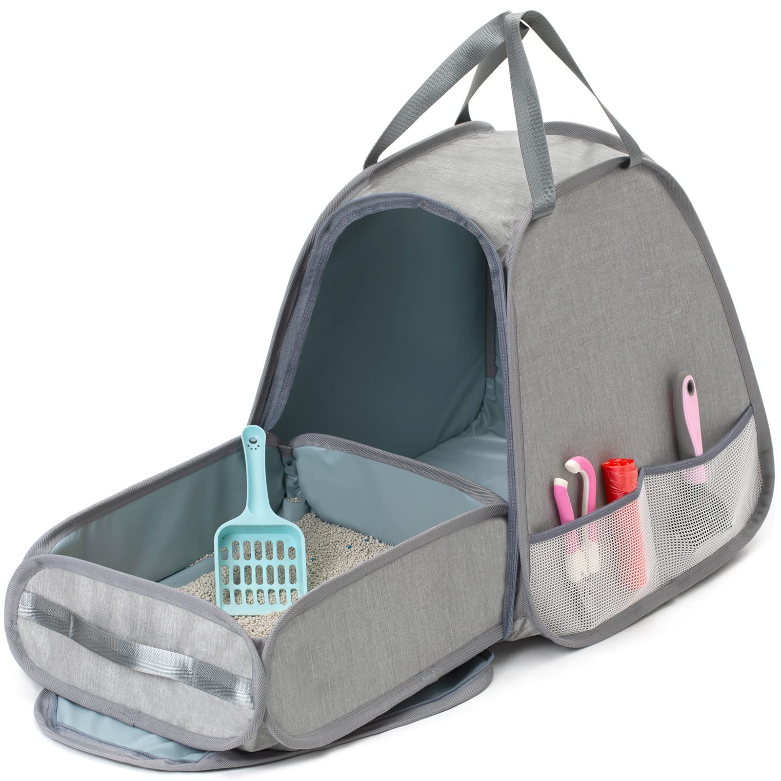 Xingyuner Collapsible Portable Cat Litter Box Standard For Travel Light Weight Leak-Proof
