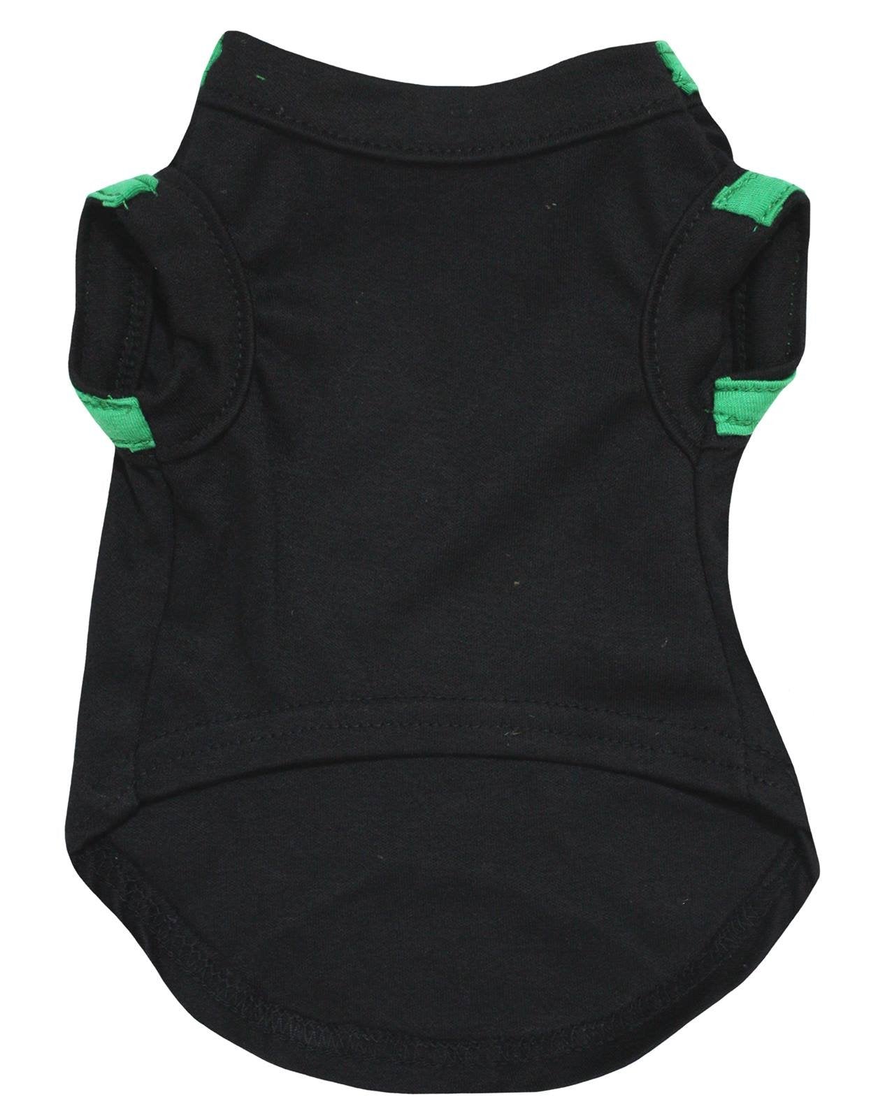 Petitebella Green Sequins Clover Puppy Dog Shirt (Black, Xx-Large)