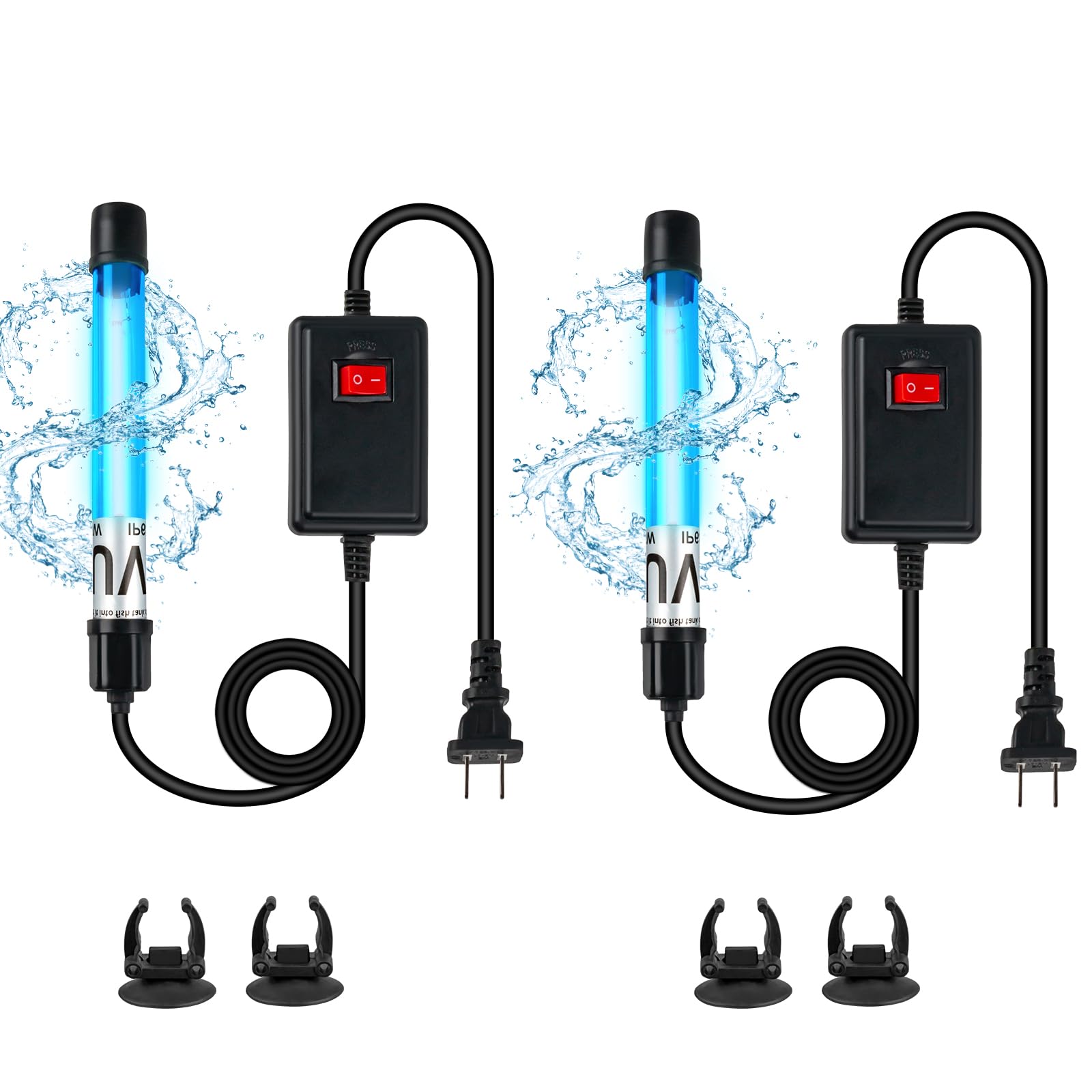 2-Pack 11W Aquarium Uv Light For 55-150 Gallon Fish Tank Aquarium Algae Clean Light Green Machine Algae Remover