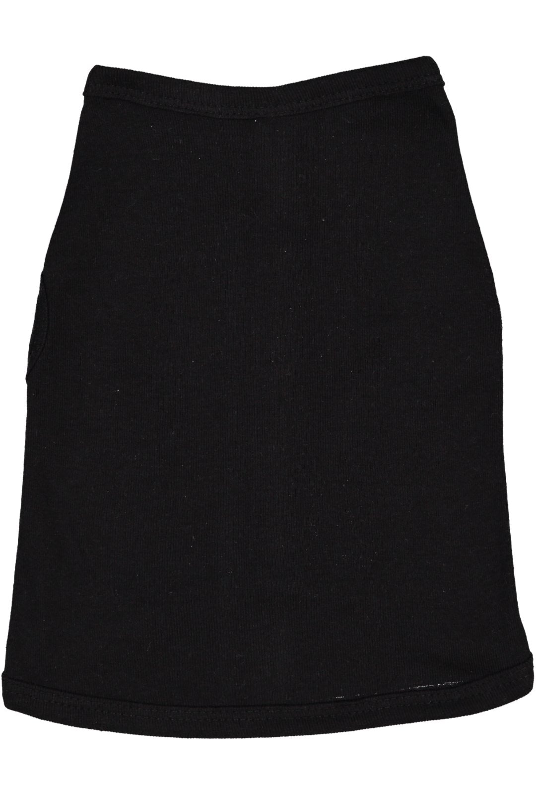 Doggie Skins 100% Combed Ringspun Cotton 1x1 Baby Rib Dog Tank Top, Black, Large