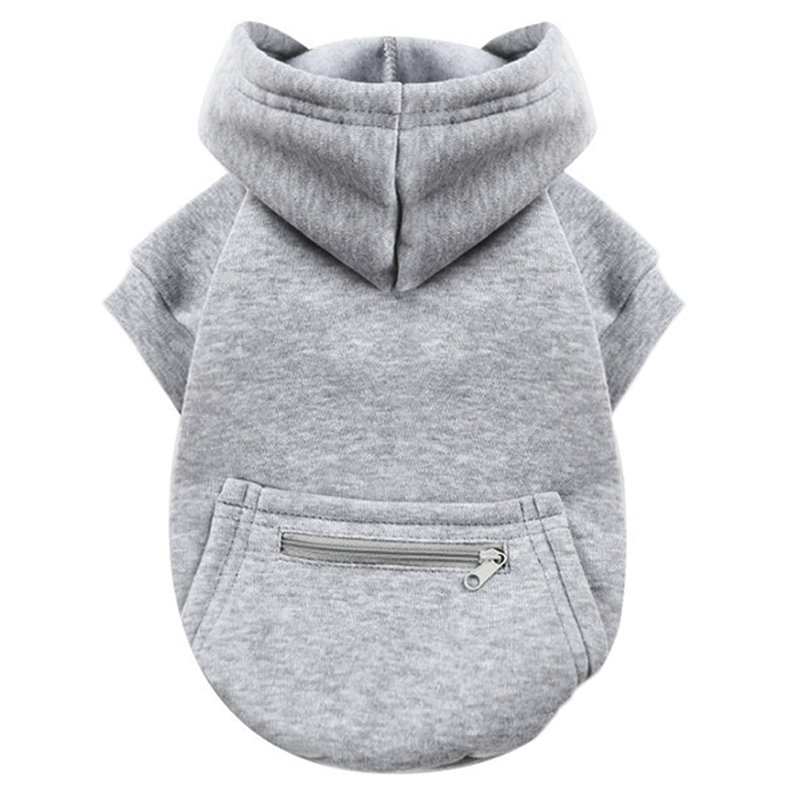Jecikelon Pet Dog Cold Weather Coat with Pocket Winter Dog Hoodie Warm Puppy Clothes for Small Dogs Chihuahua Clothing (Small, Y